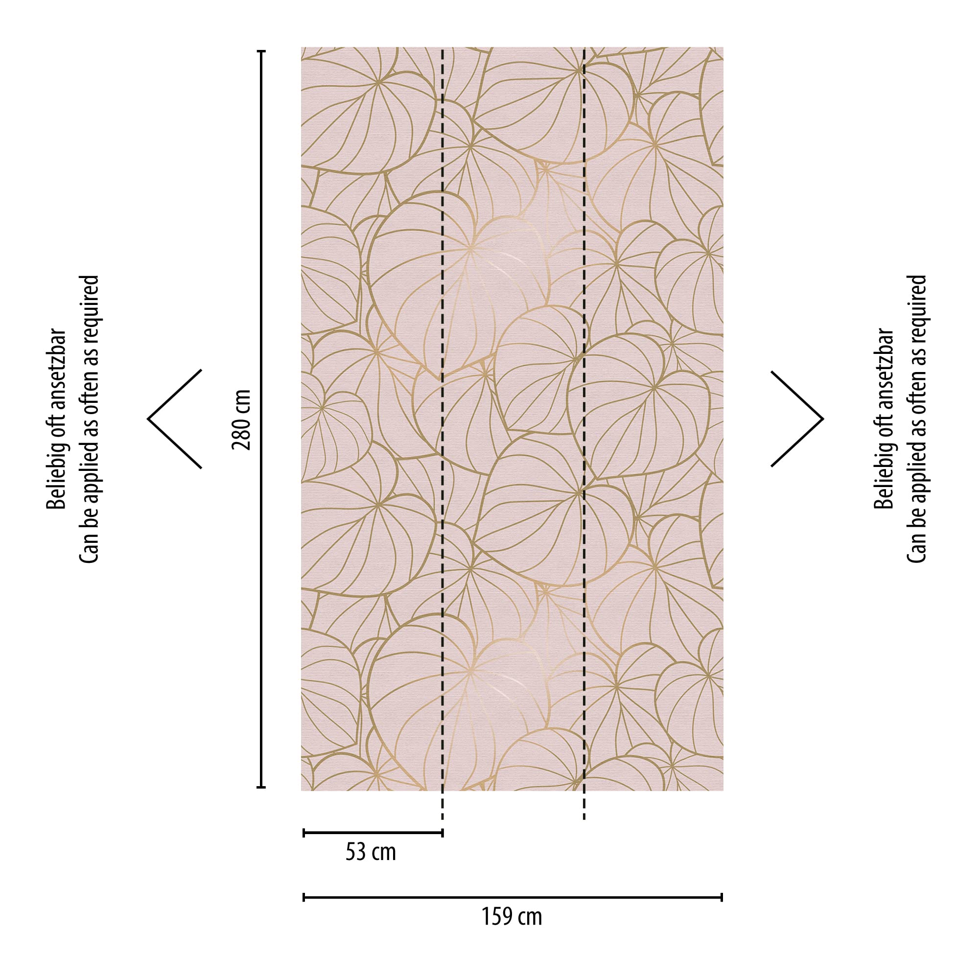 a-s-cr-ation-the-wall-382801-fototapete-bl-tter-rosa-1-59x2-8m image 4