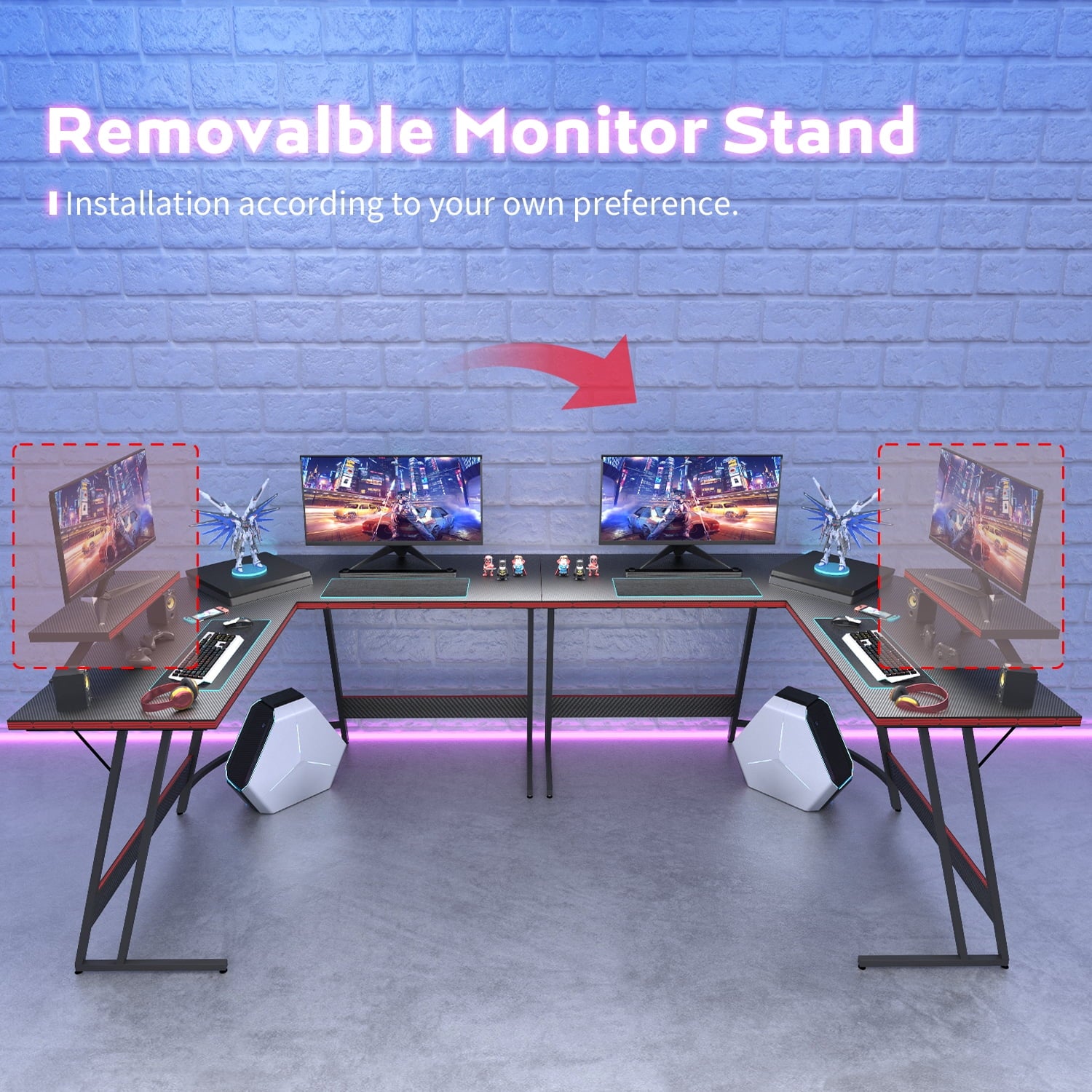 homall-gaming-desk-eck-schreibtisch-l-form-carbon-schwarz image 6