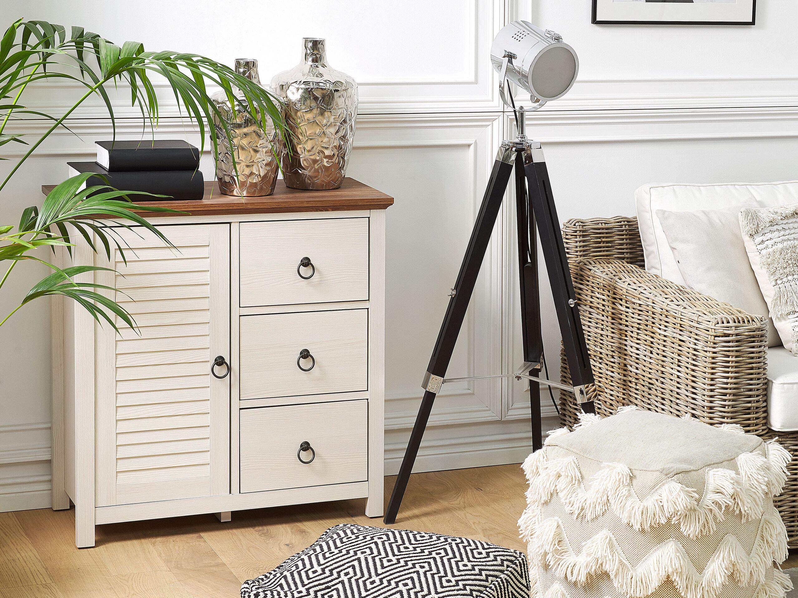 beliani-kirkland-sideboard-beige-3-schubladen-rustikal-80-cm image 2
