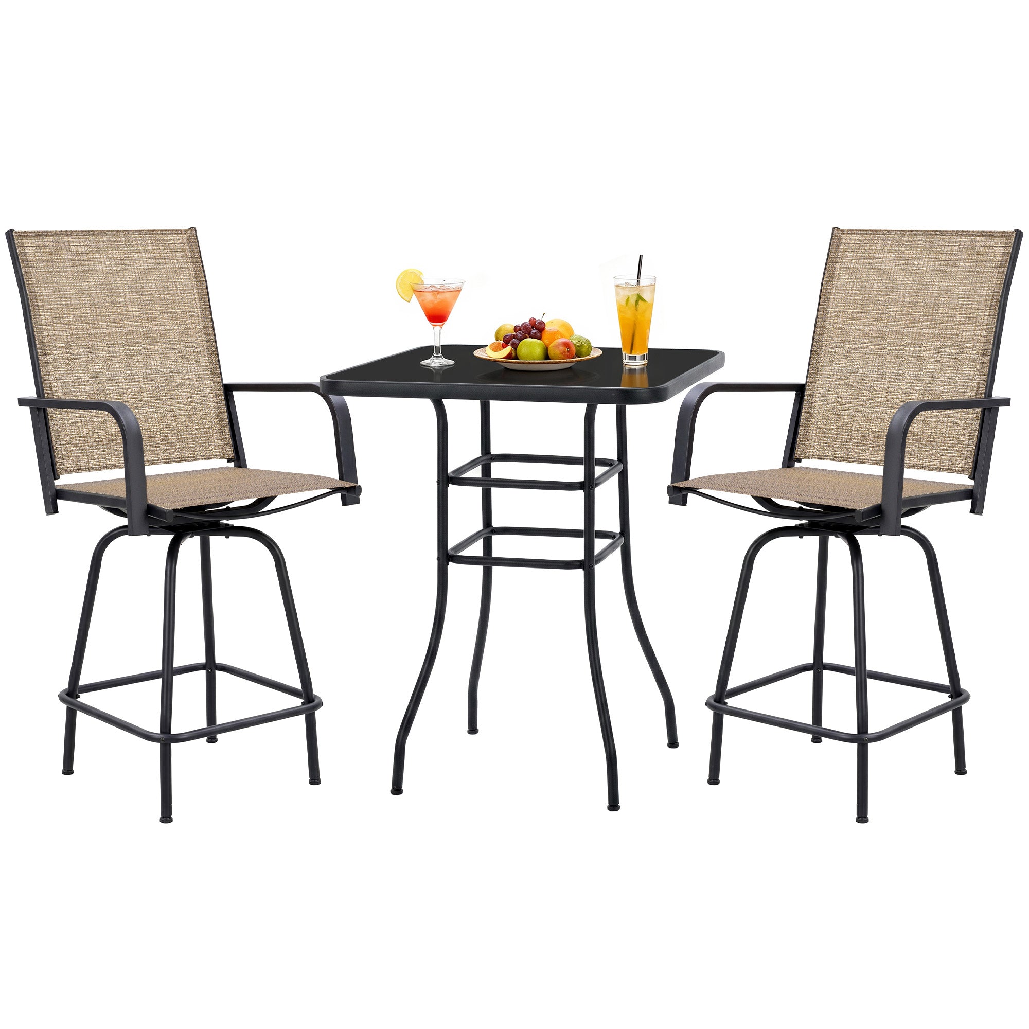 homall-bar-stool-barhocker-set-3-teilig-beige-glas-textilene image 1