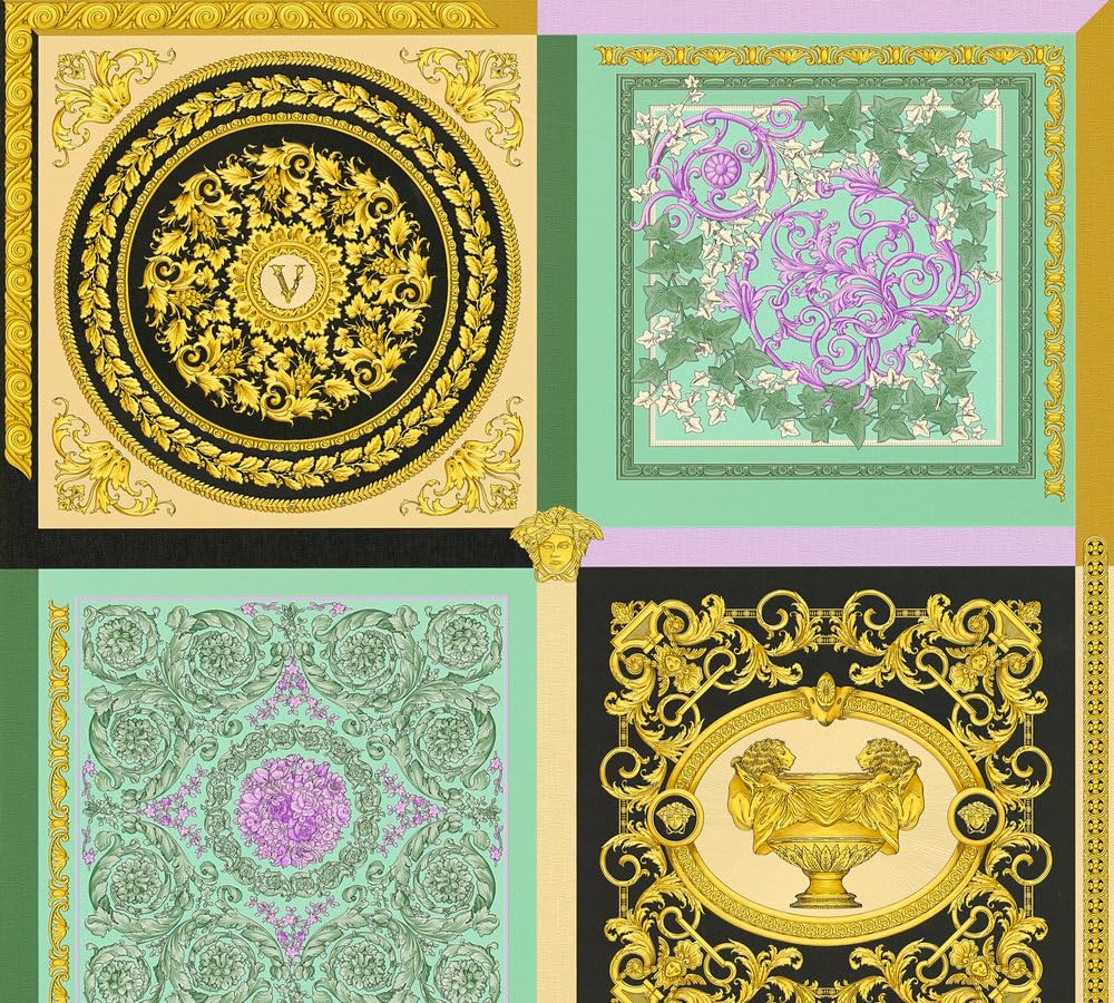 versace-wallpaper-387041-vliestapete-barock-mintgr-n-gold-10-05x0-70m image 3