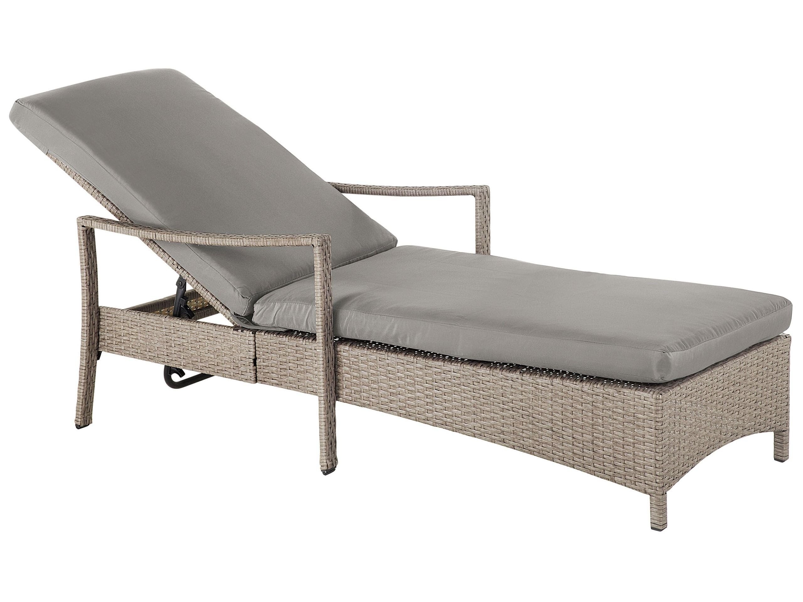 beliani-vasto-sonnenliege-taupe-grau-rattan-verstellbar image 1