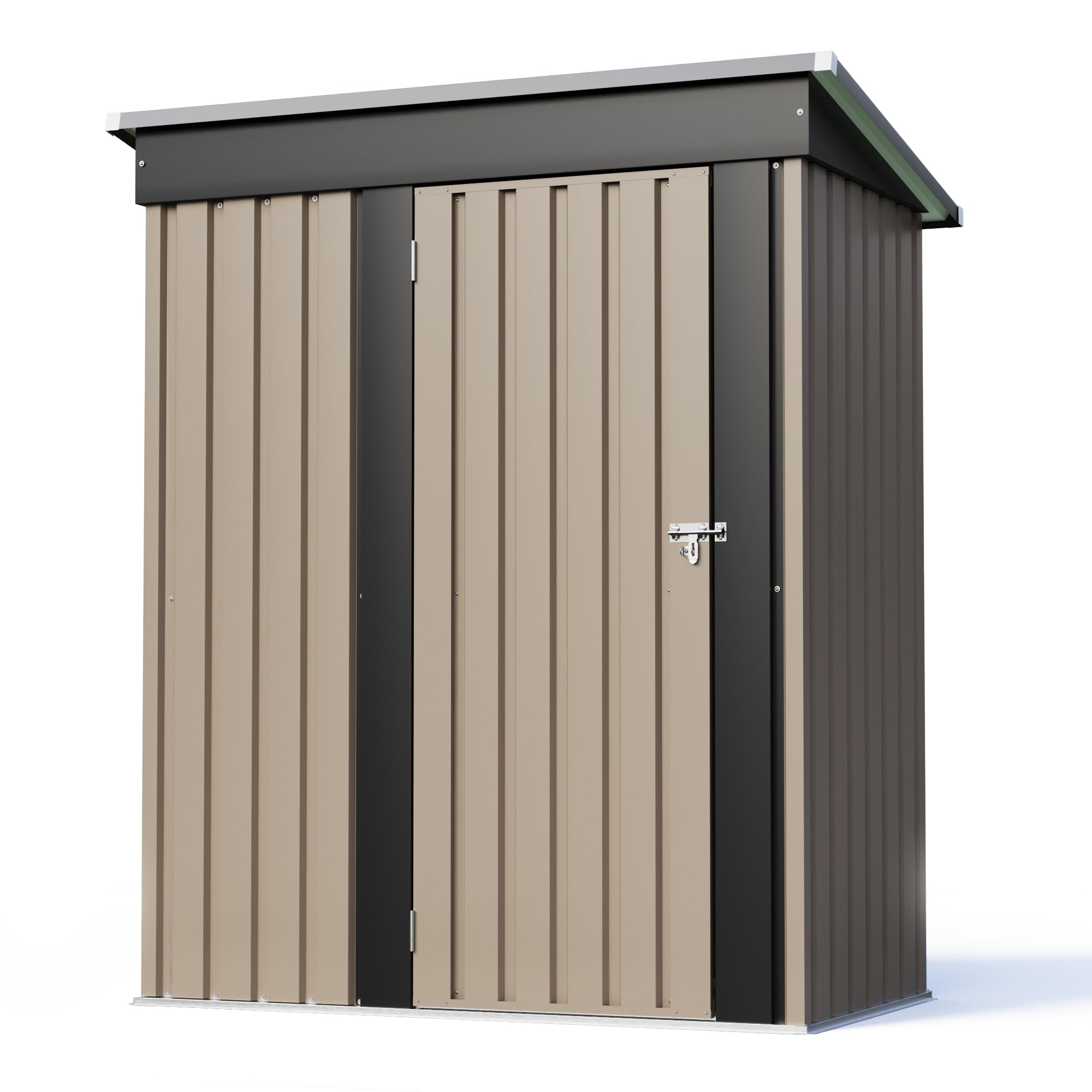 homall-metal-shed-ger-tehaus-braun-3x5-abschlie-bar image 2