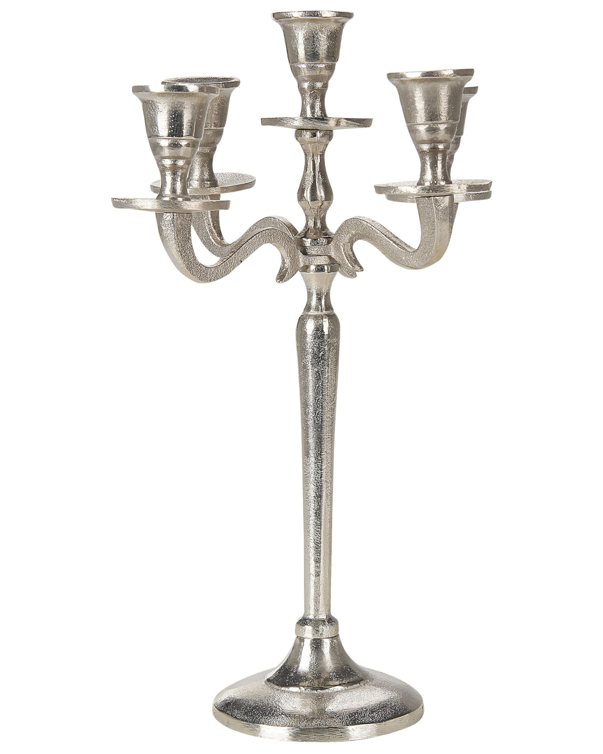 beliani-petra-kerzenst-nder-aluminium-silber-5-armig image 1