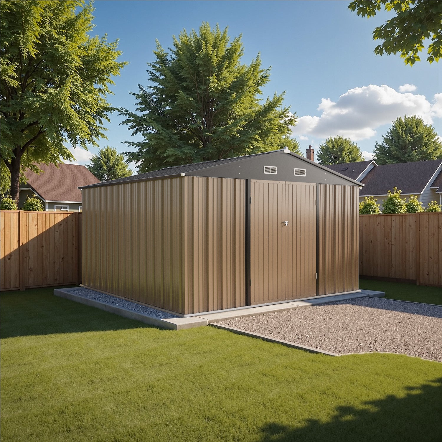 homall-metal-shed-ger-tehaus-metall-braun-10x8-fu image 3