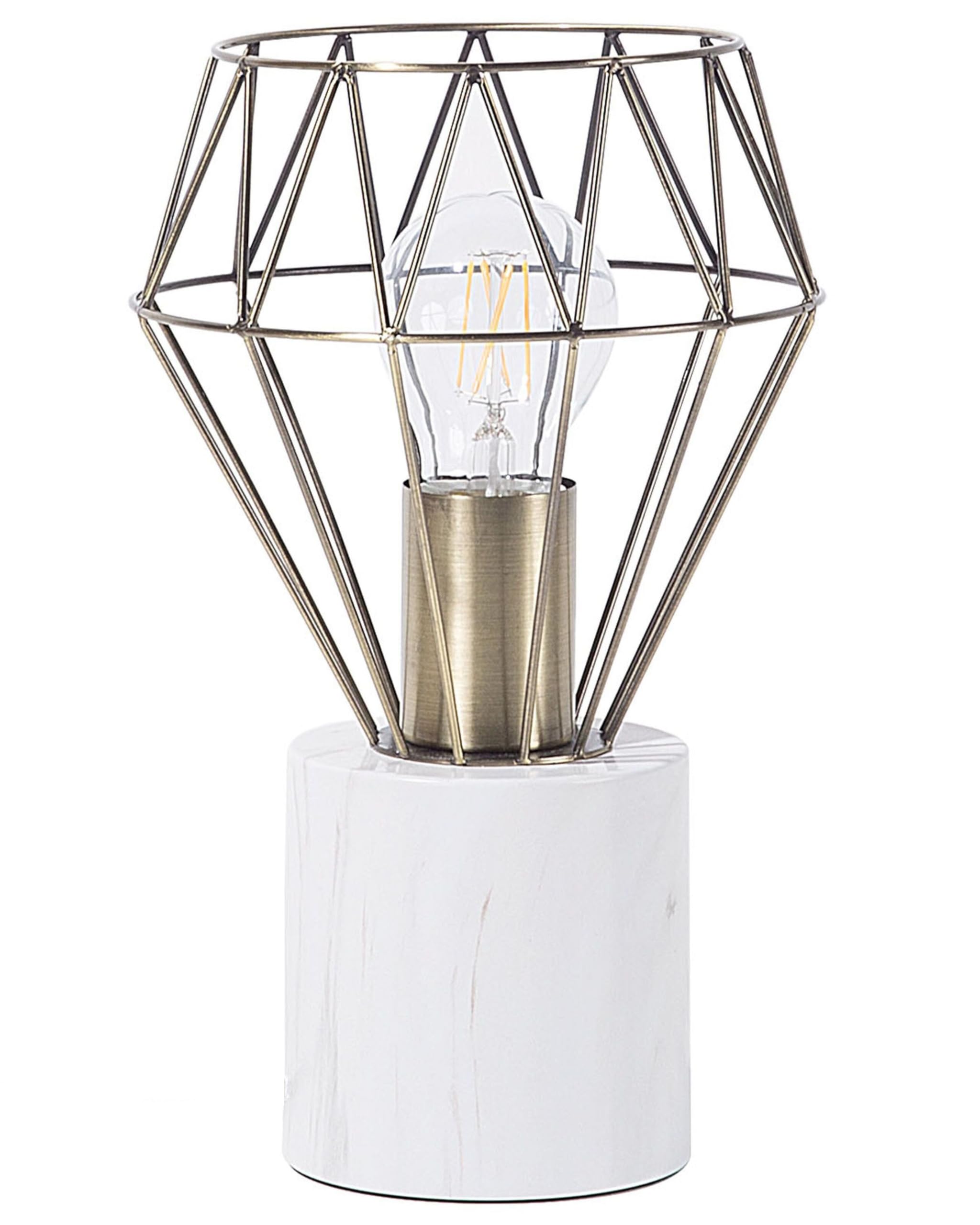 beliani-mooni-tischlampe-klein-gold-metall-marmor-e27 image 1