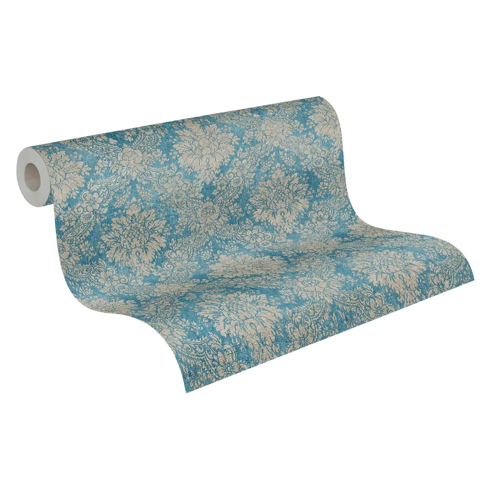 a-s-cr-ation-secret-garden-vliestapete-floral-blau-braun image 1