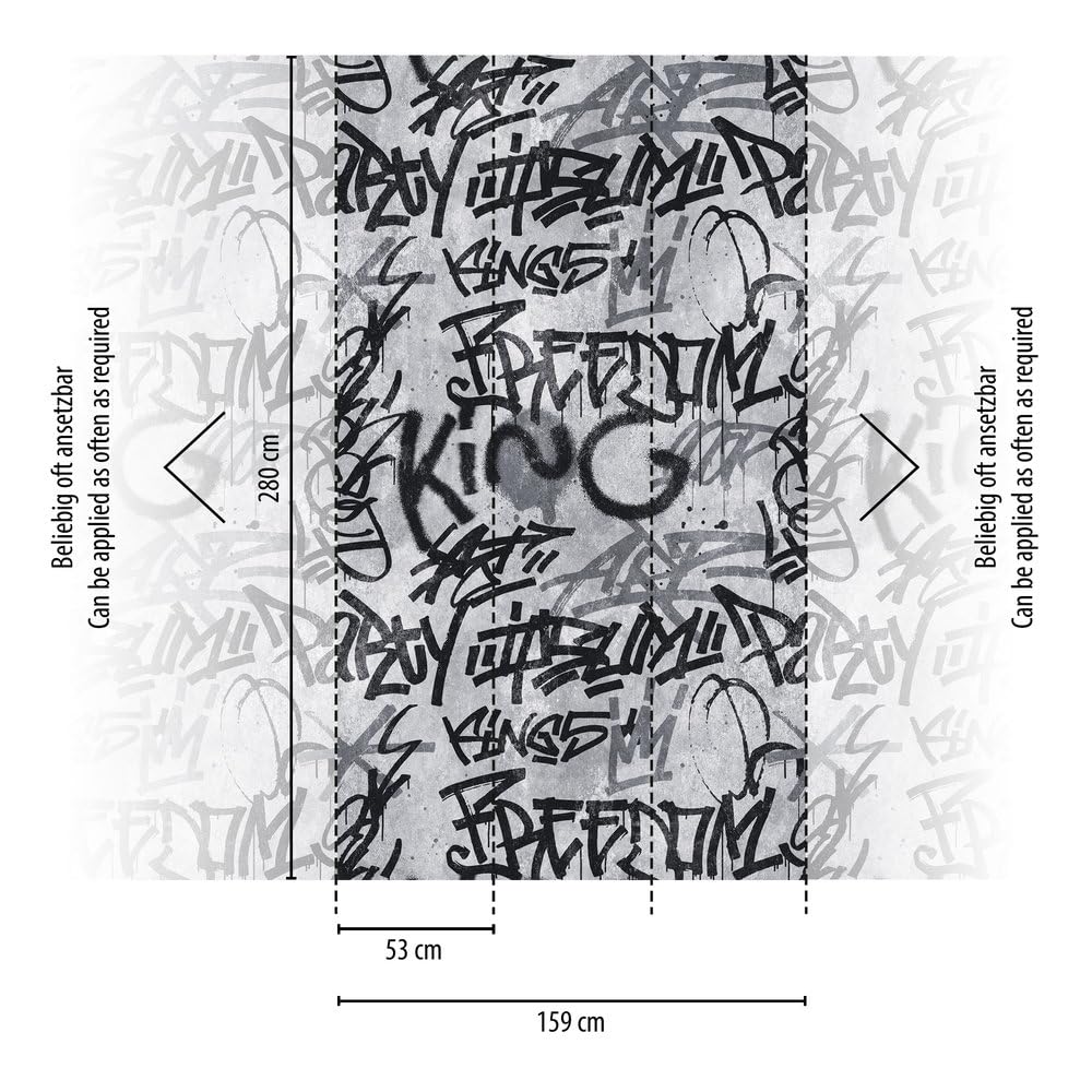 a-s-cr-ation-the-wall-382511-fototapete-graffiti-grau-1-59x2-8m image 2