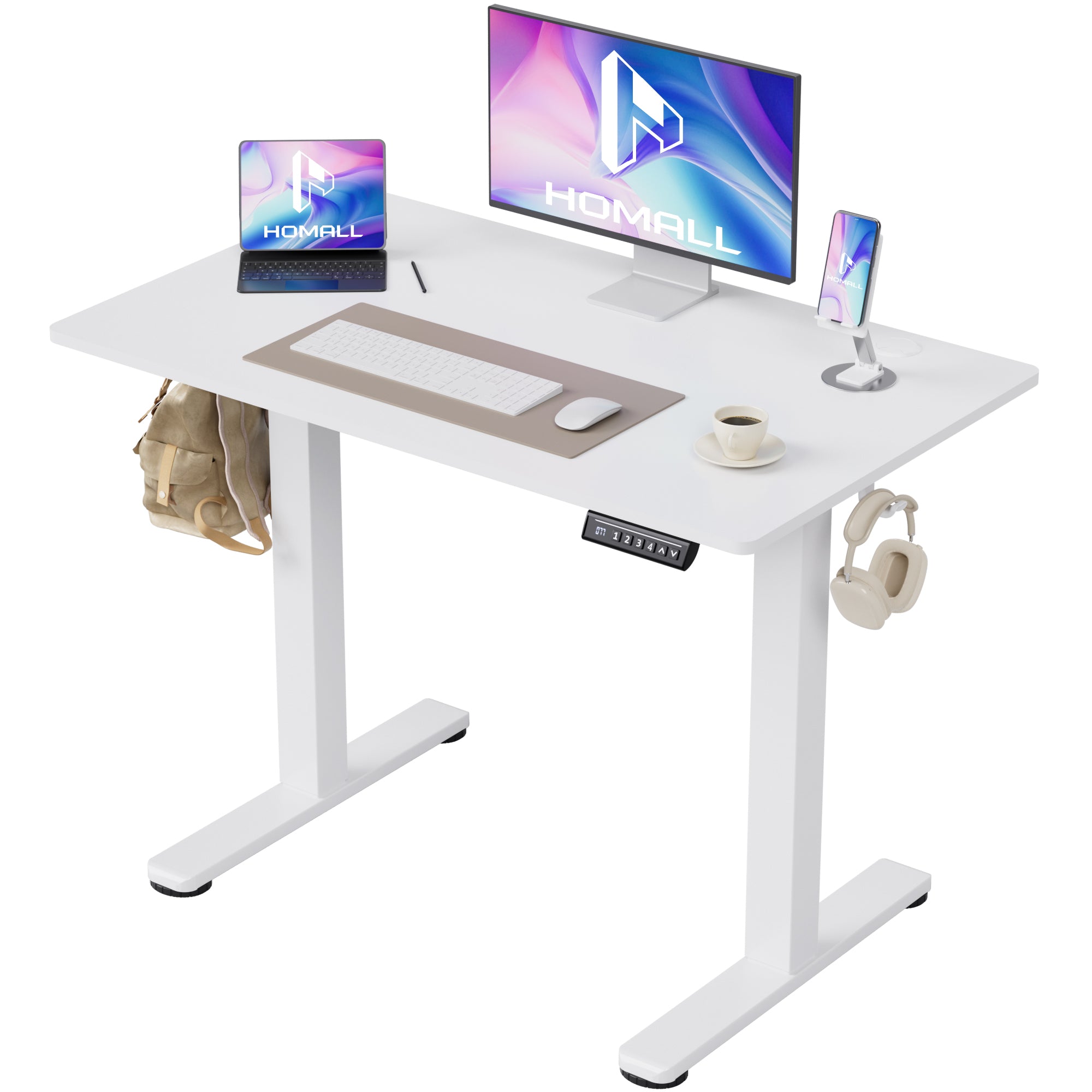 homall-standing-desk-schreibtisch-wei-140-cm-elektrisch image 3