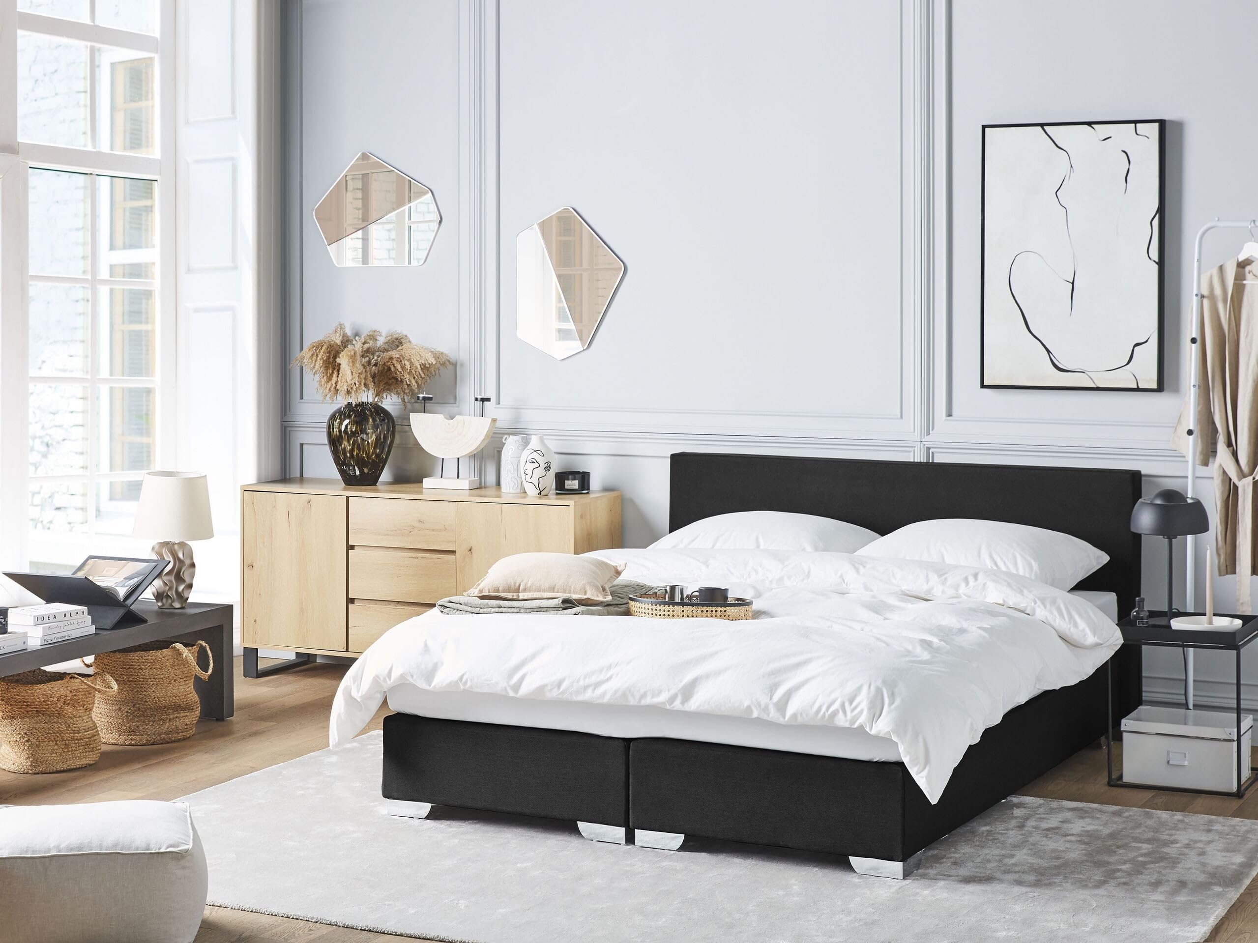 beliani-president-boxspringbett-160x200-schwarz-stauraum image 2