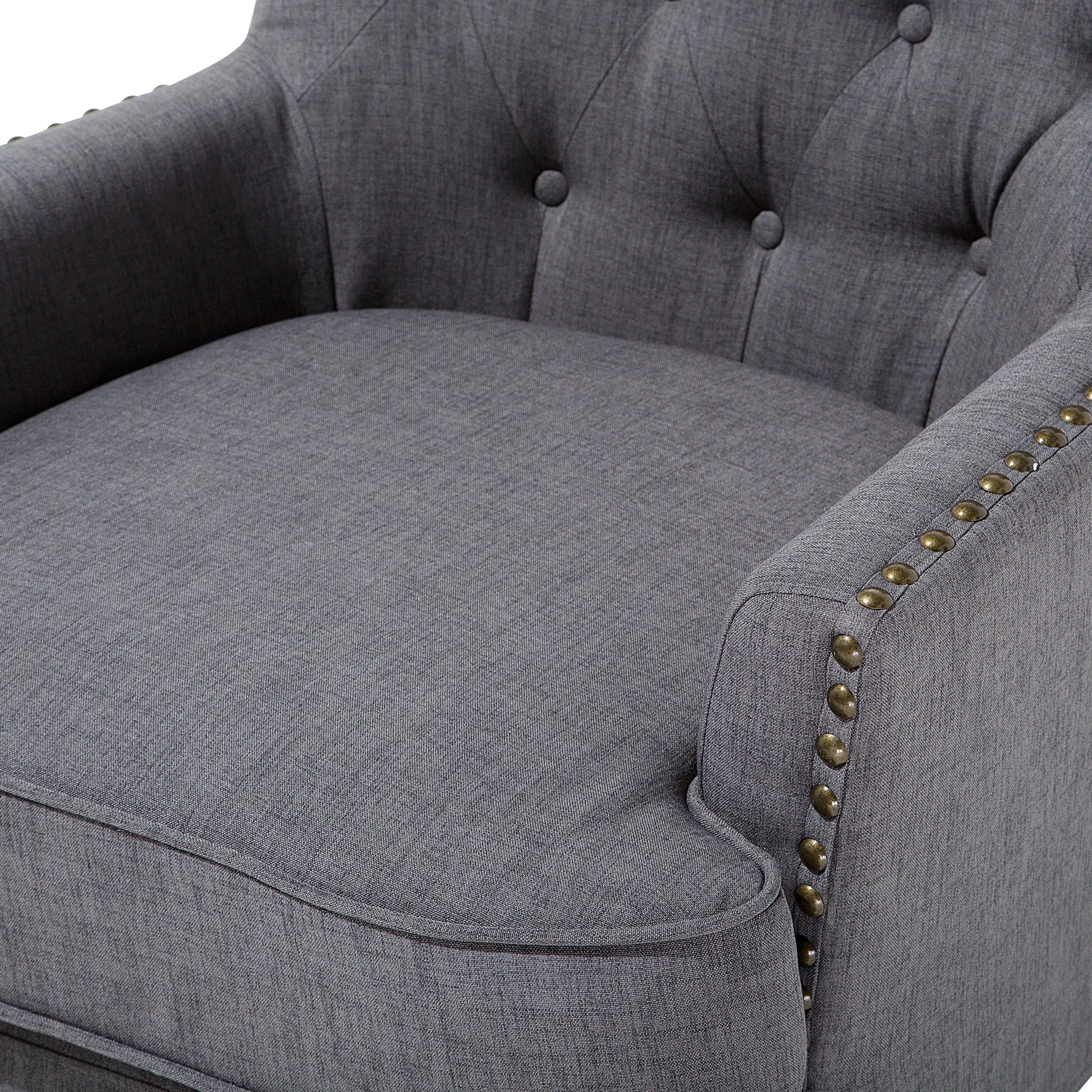 beliani-viborg-ii-chesterfield-sessel-dunkelgrau-nieten image 5