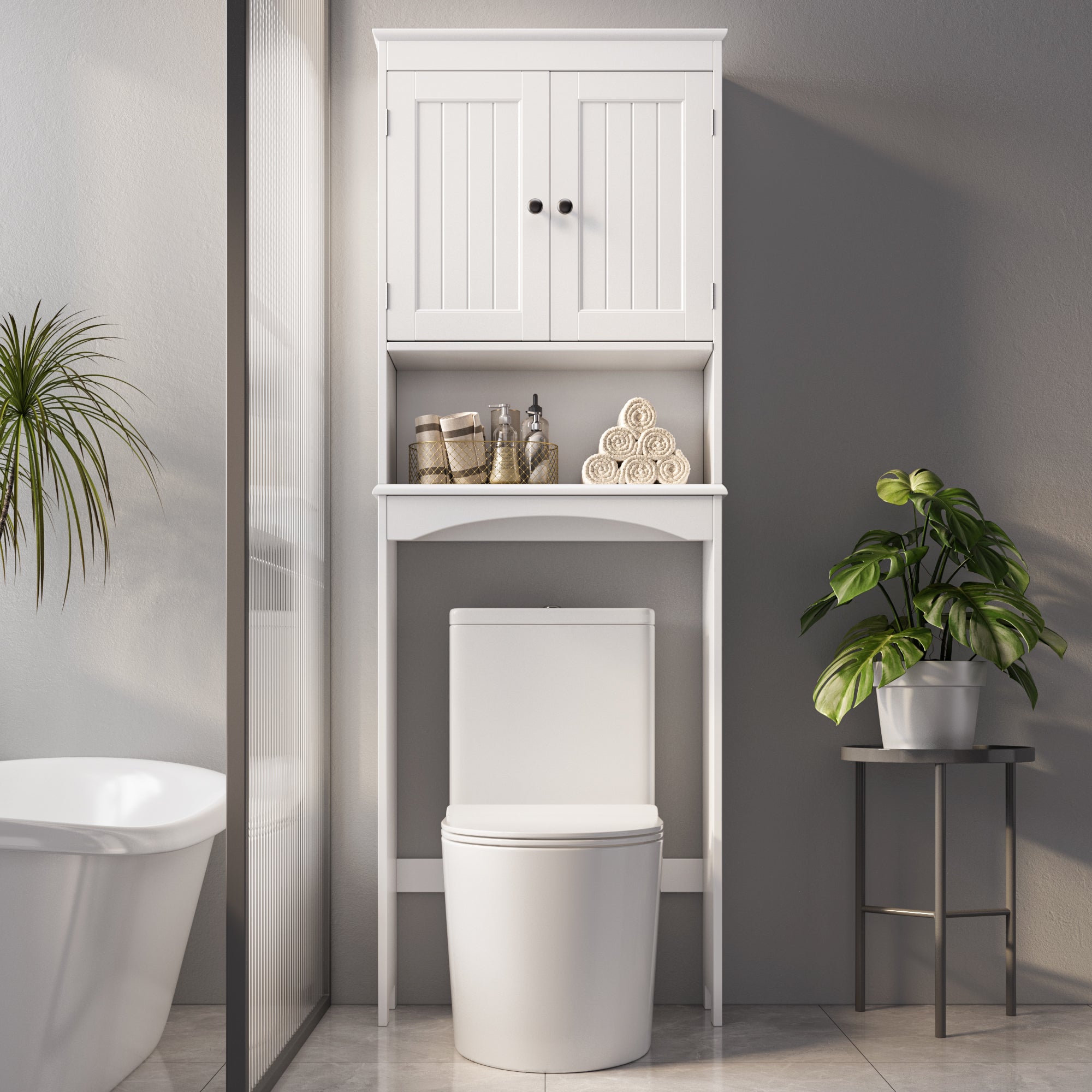 bealife-ap12-badezimmerschrank-wei-60x23x167-cm image 2