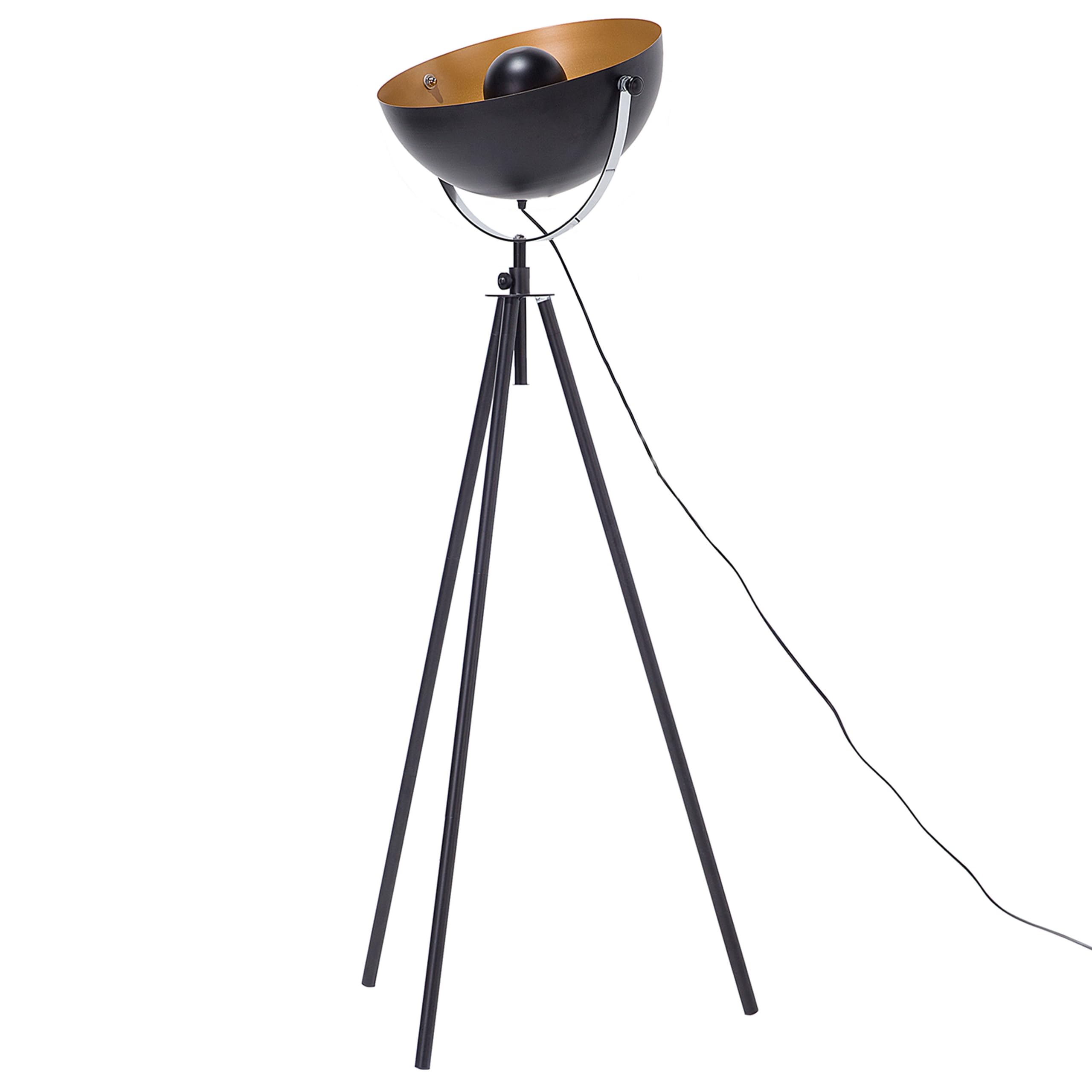 beliani-thames-stehlampe-schwarz-gold-metall-170-cm image 6