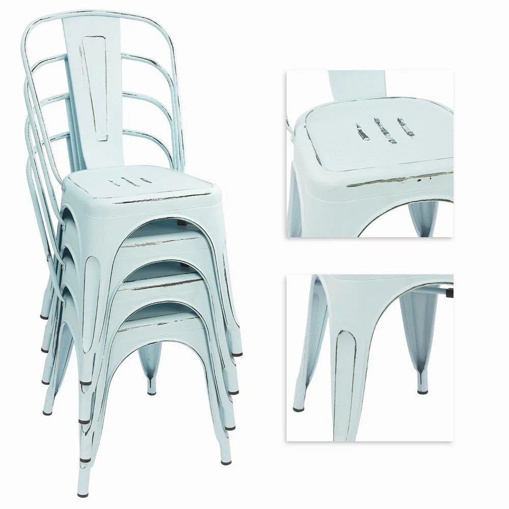 homall-metal-chair-barstool-metallstuhl-dream-blue-4er-set-stapelbar image 5