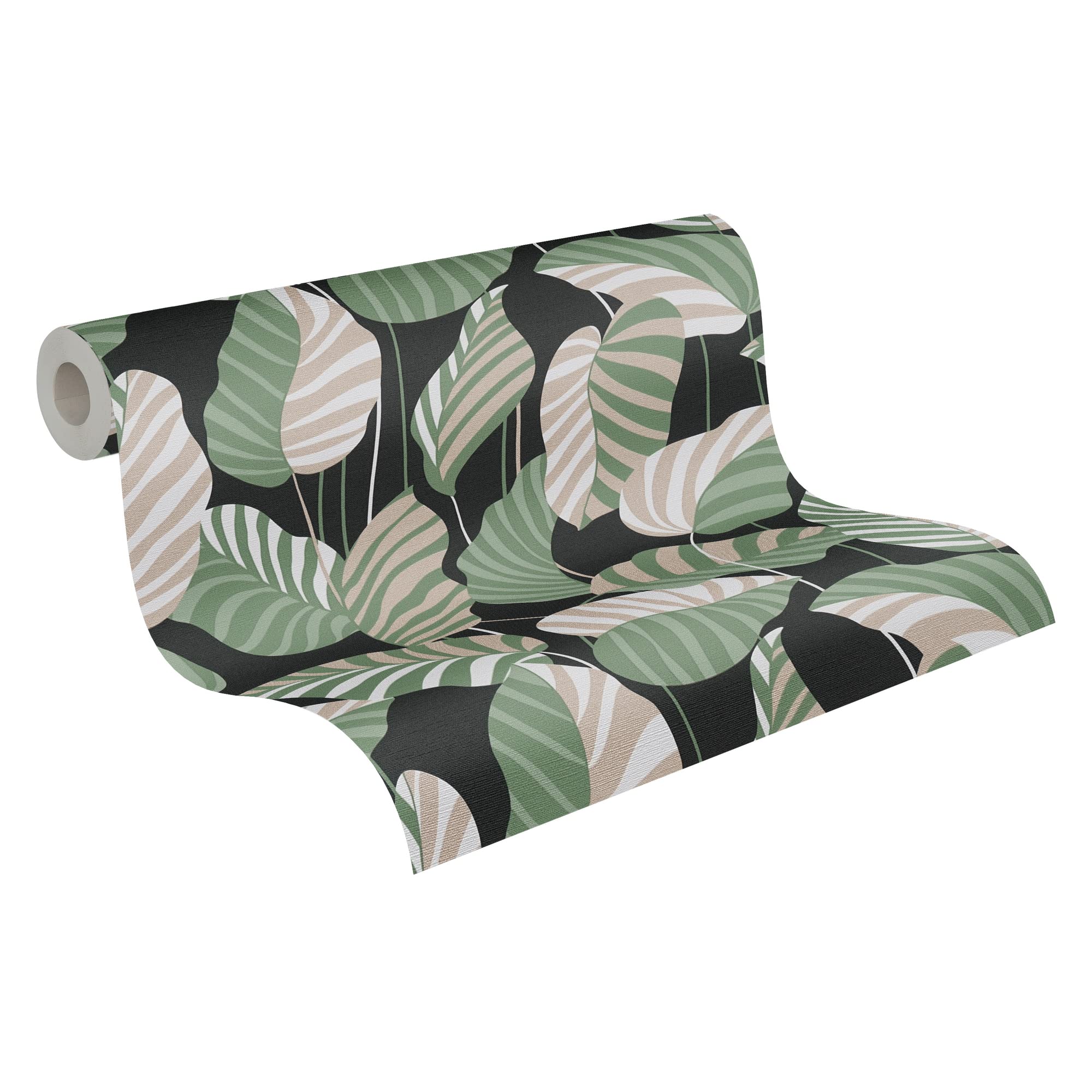 a-s-cr-ation-antigua-390942-vliestapete-schwarz-gold-floral image 1