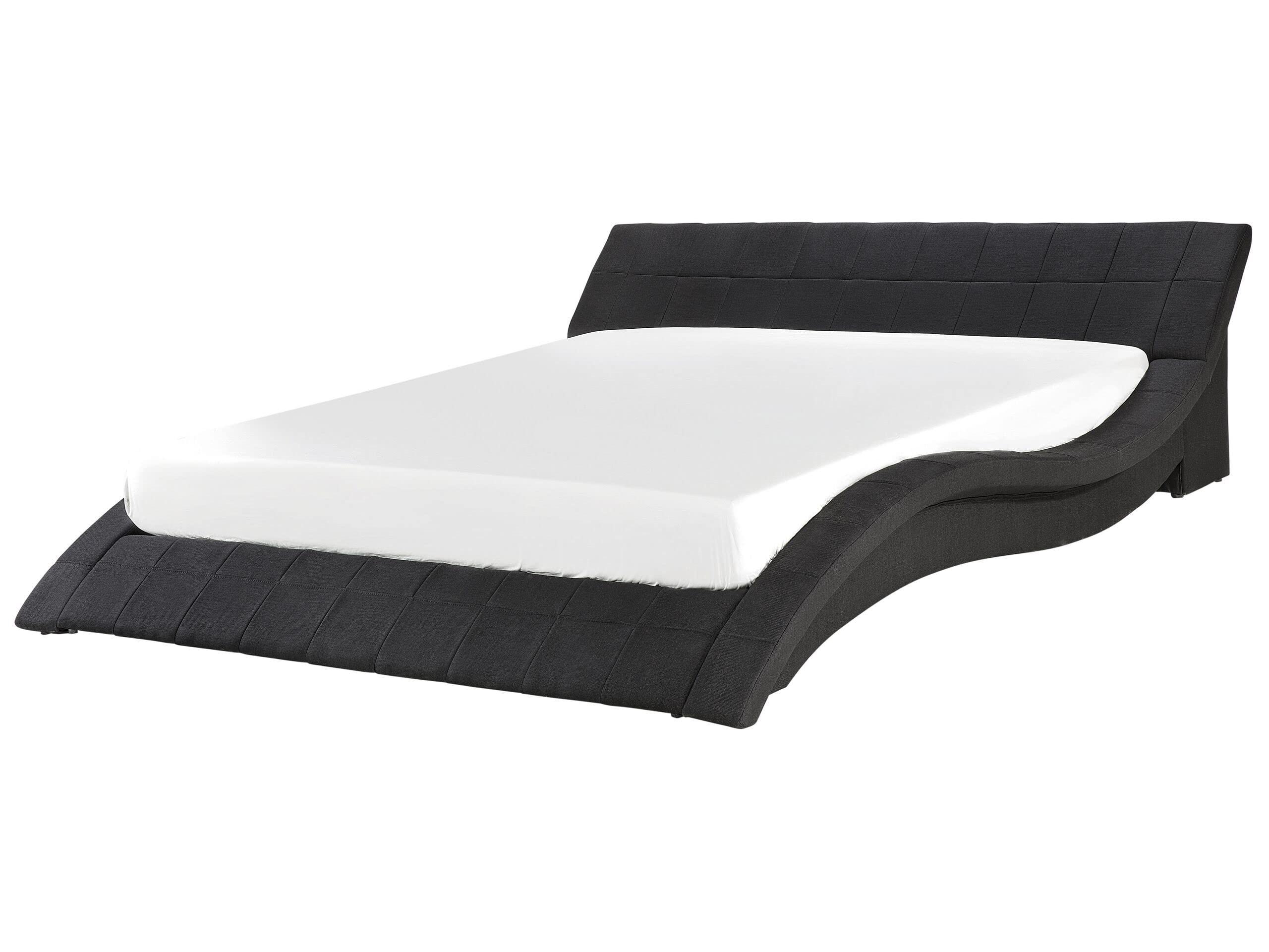 beliani-vichy-polsterbett-180x200-schwarz-mit-lattenrost image 1