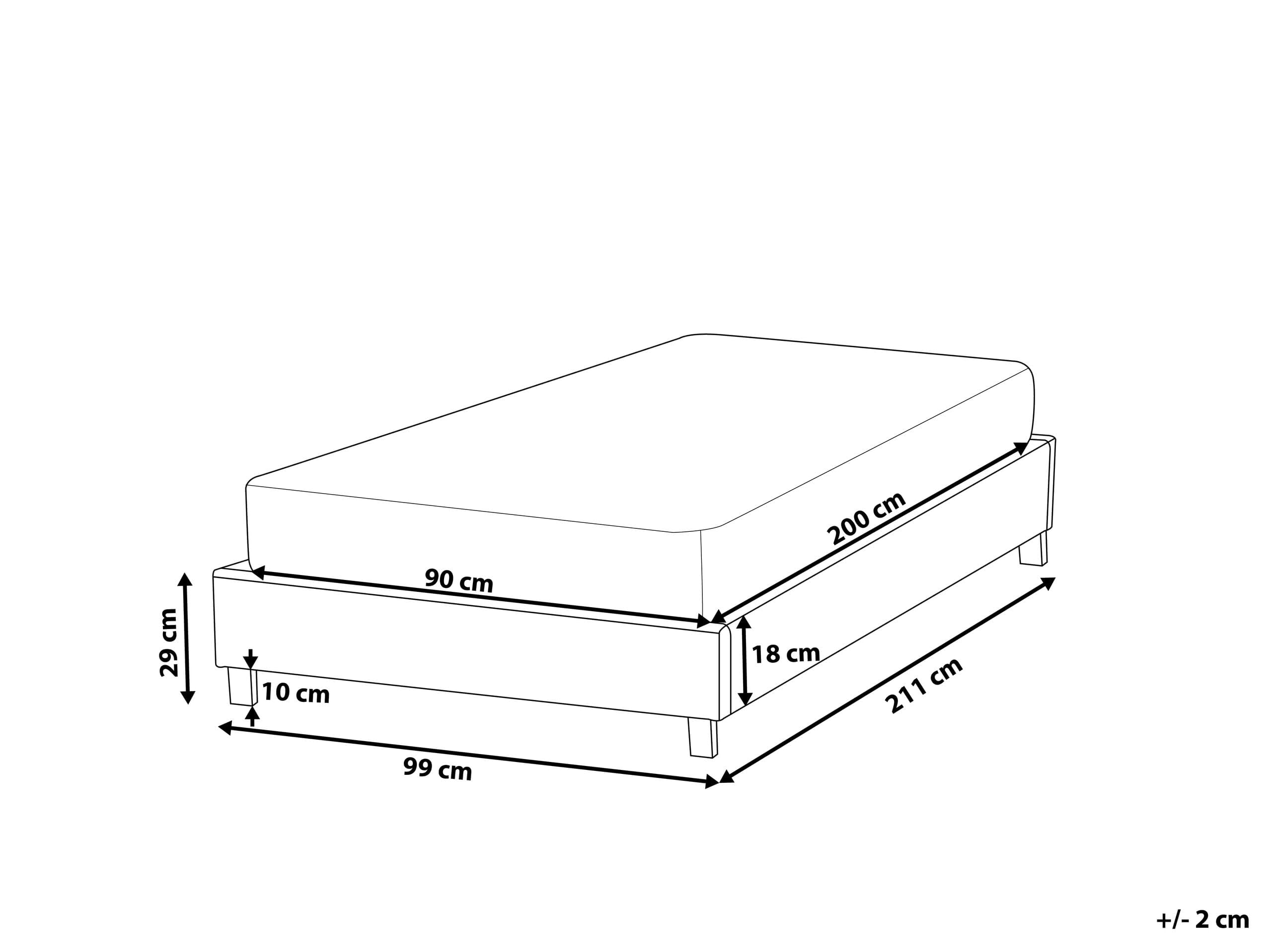 beliani-polsterbett-grau-leinenoptik-90x200-lattenrost image 3