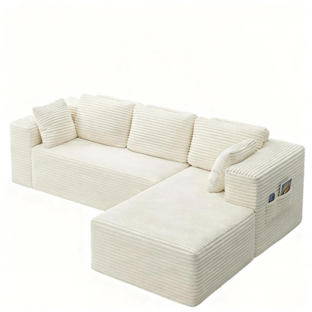 bealife-ar43-ecksofa-cord-250cm-wei-recamiere-rechts-4-sitzer image 8