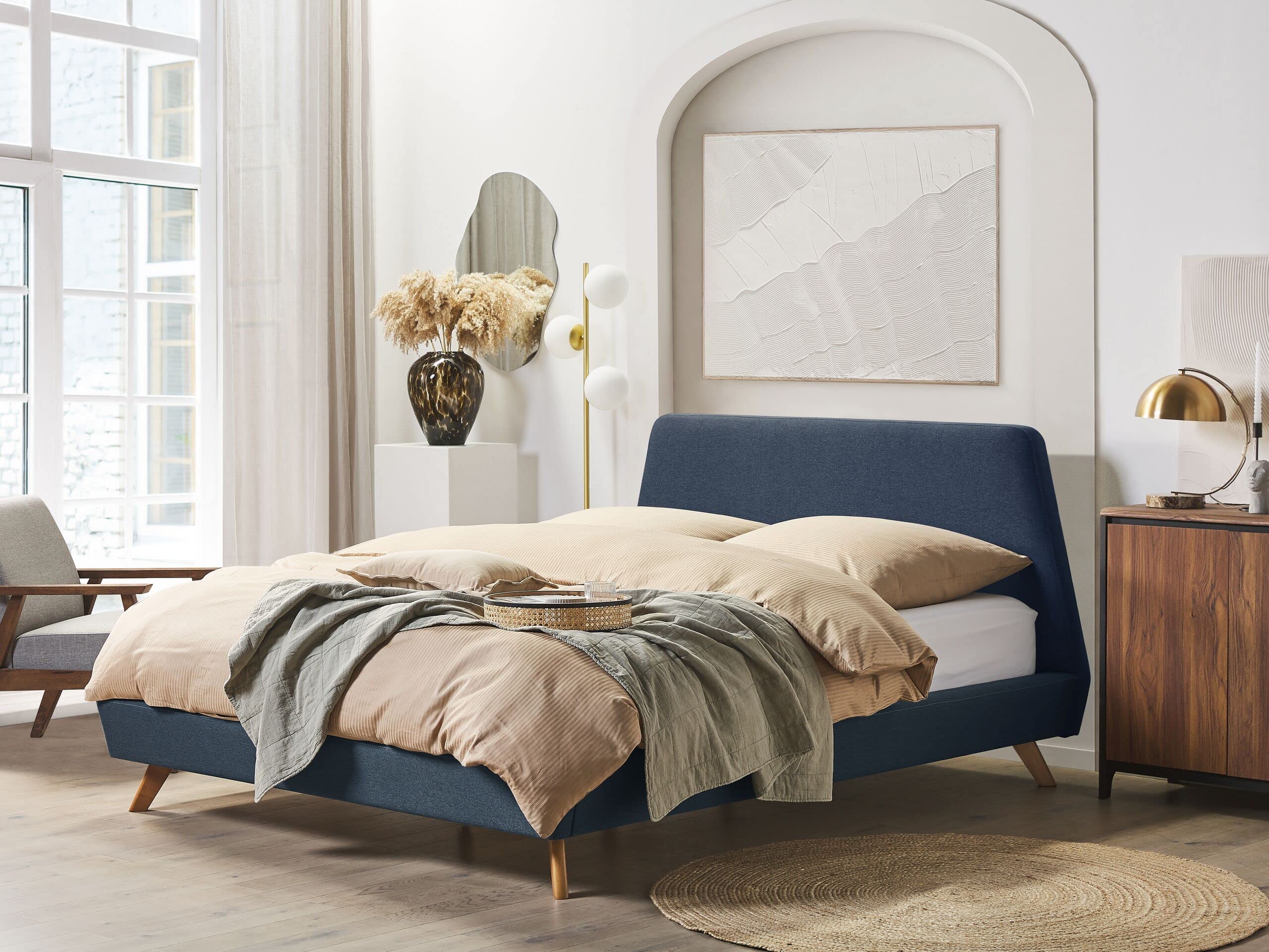beliani-vienne-polsterbett-180x200-dunkelblau-leinenoptik image 2
