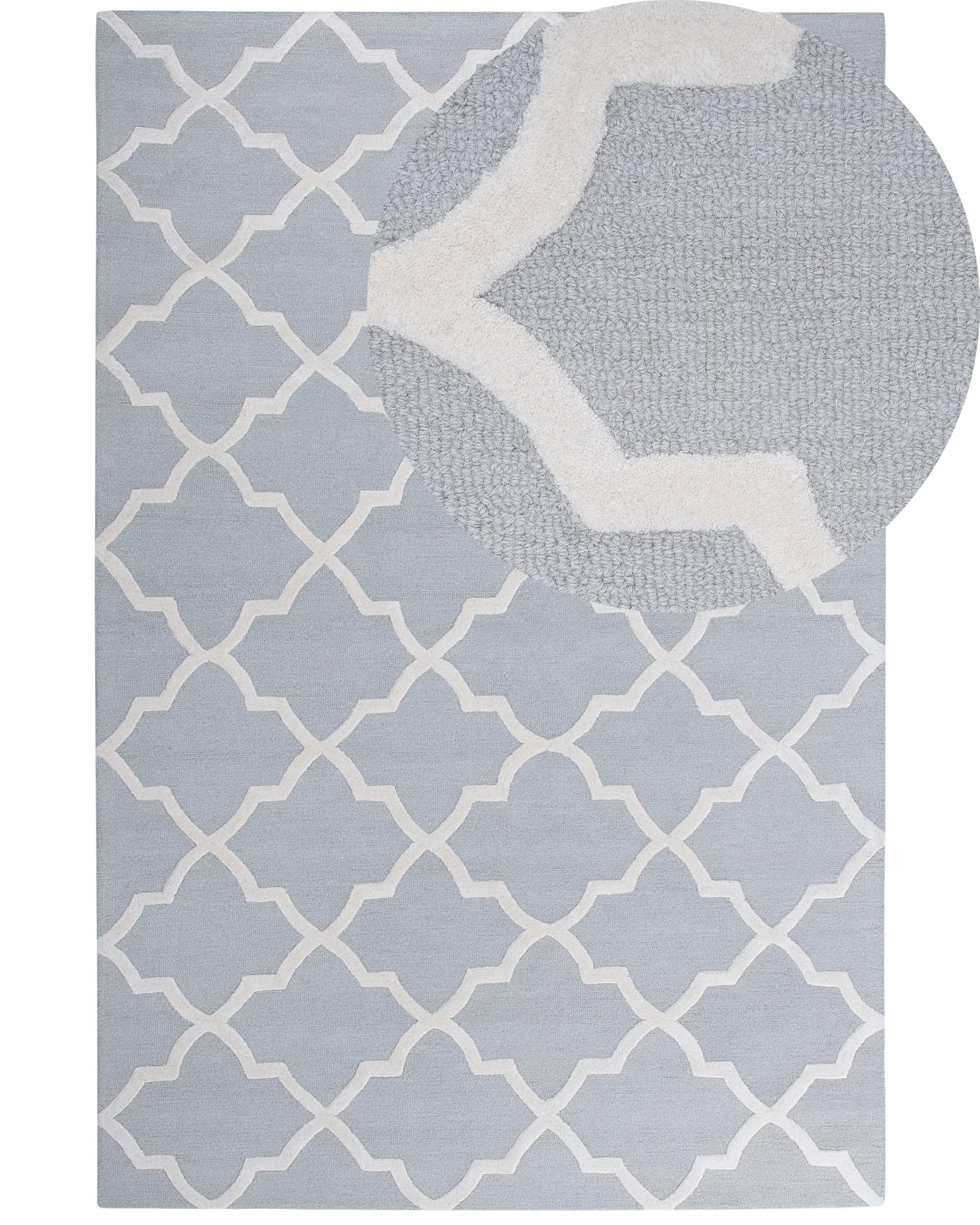 beliani-silvan-teppich-200x300-cm-grau-beige-gemustert image 1