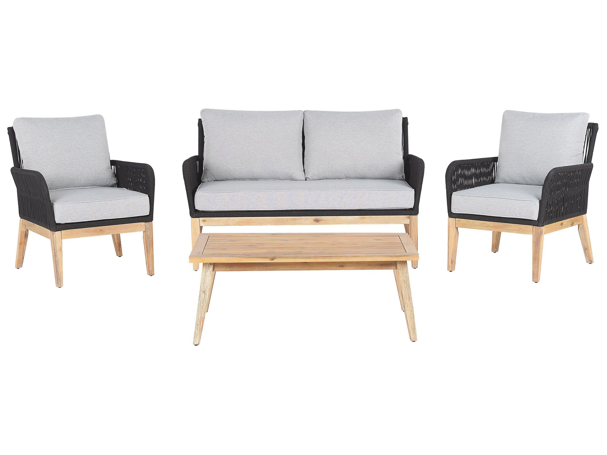 beliani-merano-ii-lounge-set-akazienholz-grau-4-personen image 1