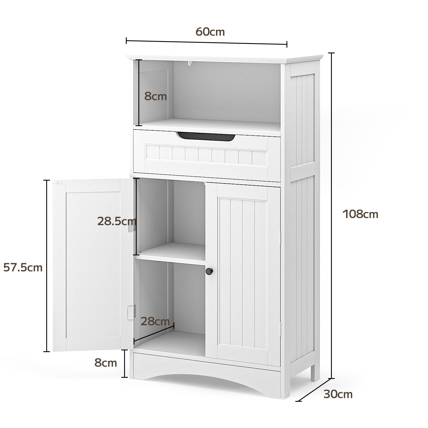 bealife-ap11-multifunktionsschrank-wei-mit-schublade image 3