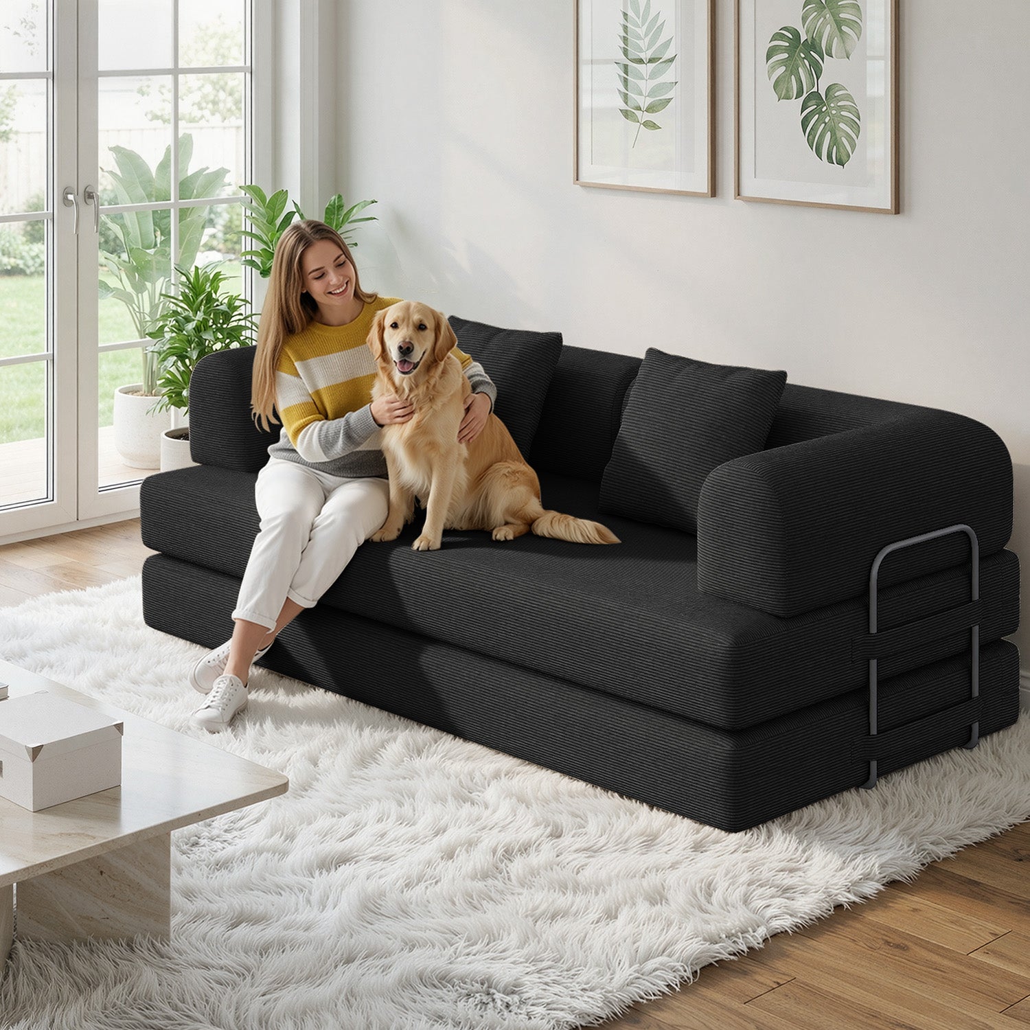 bealife-ar62-schlafsofa-cord-schwarz-200-cm-3-sitzer image 8