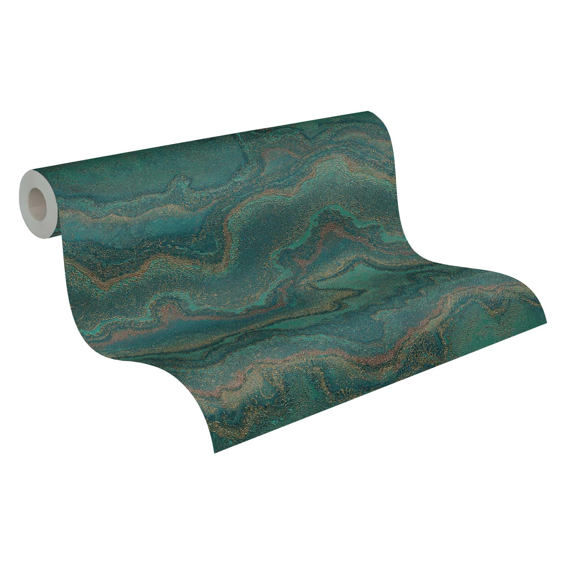 livingwalls-marmor-vliestapete-dunkelgr-n-blau-bronze-10-05m image 1