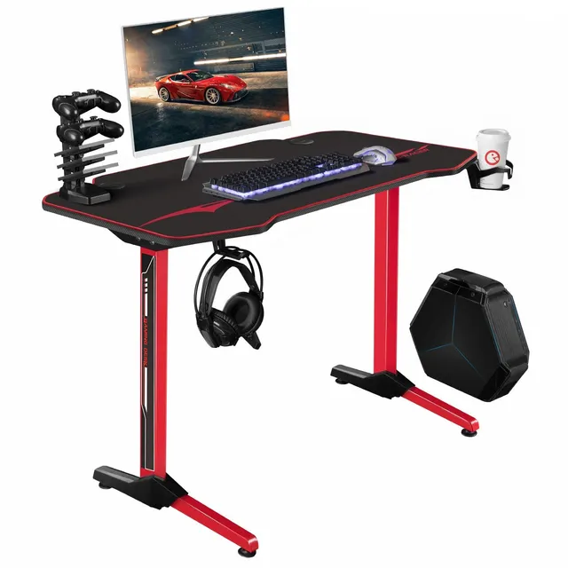 homall-gaming-desk-schreibtisch-55-zoll-schwarz image 1