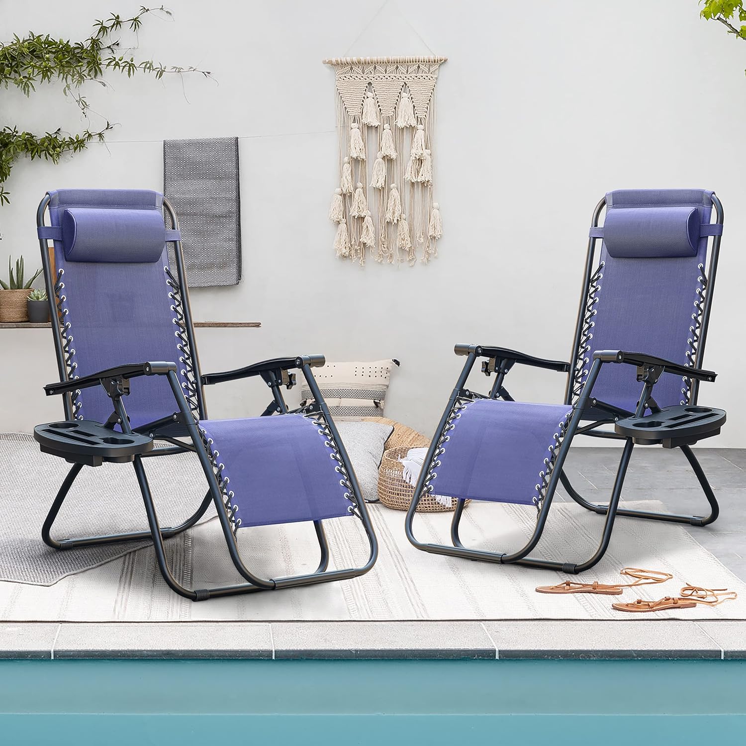 homall-patio-furniture-zero-gravity-liegestuhl-blau-2er-set image 2