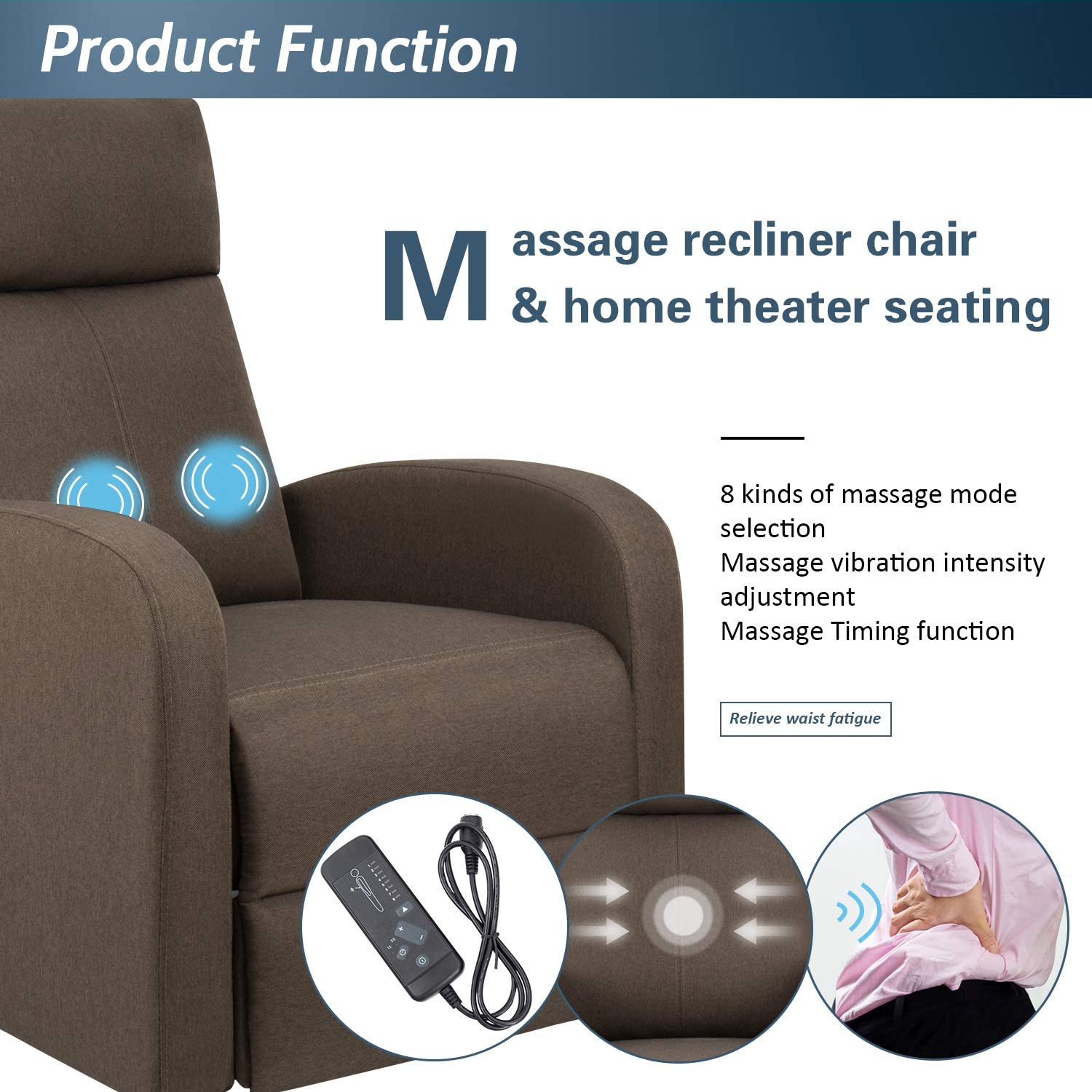 homall-recliner-massagesessel-stoff-grau-mit-liegefunktion image 5