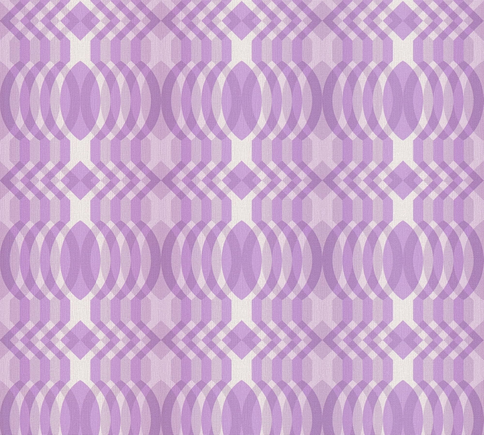 a-s-cr-ation-retro-chic-395343-vliestapete-lila-creme-8-5x0-53-m image 2