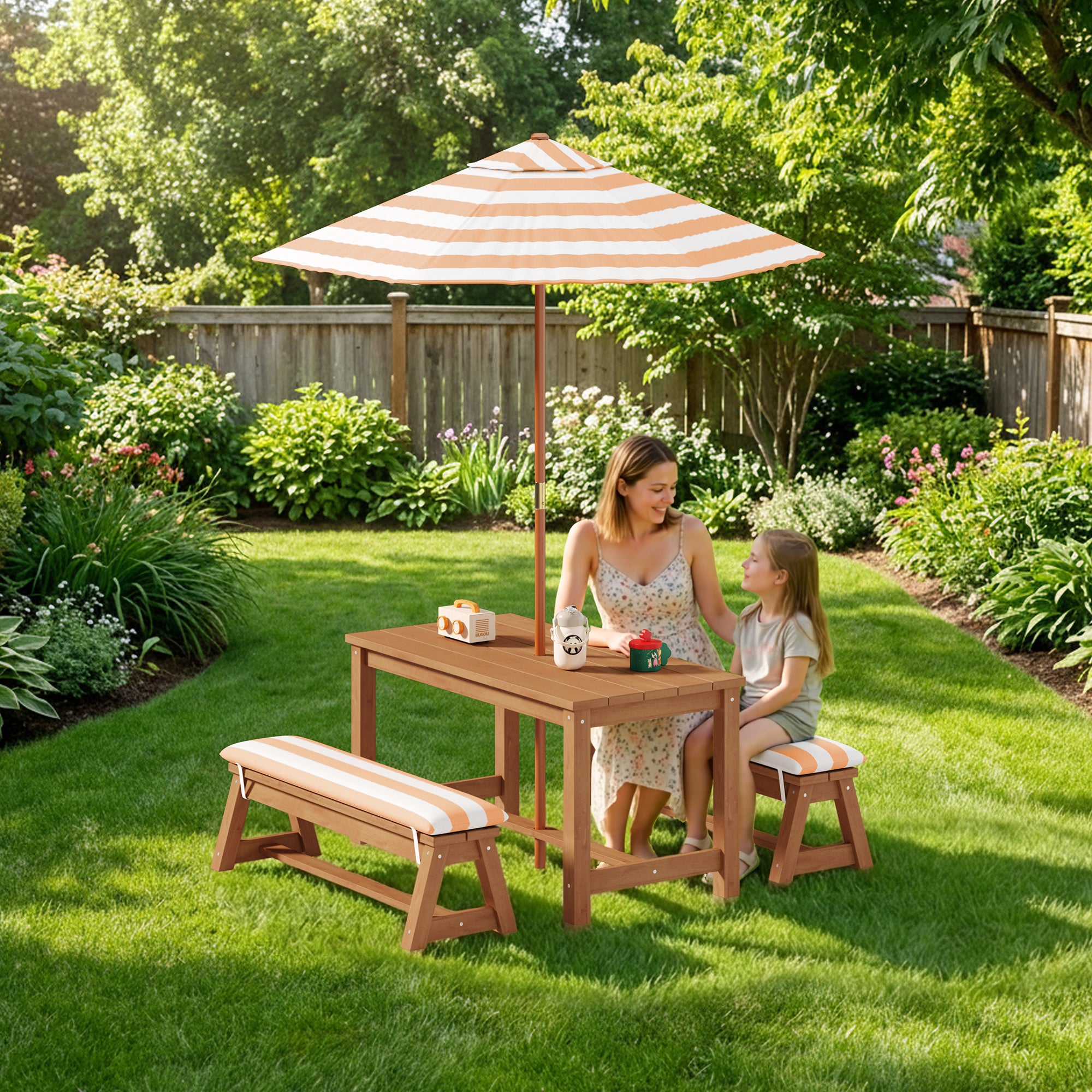 bealife-eb02-kinder-gartenm-bel-set-4tlg-orange-mit-schirm image 8
