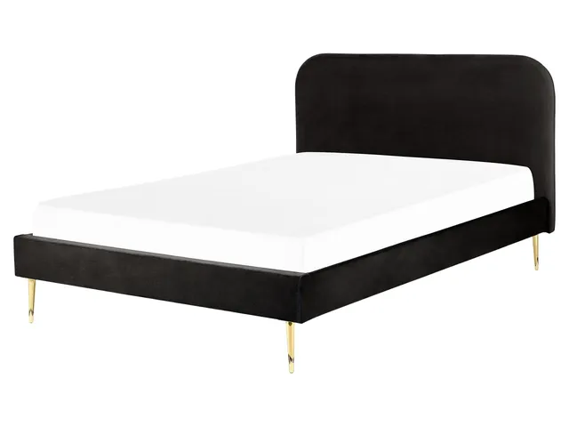 beliani-flayat-polsterbett-160x200-schwarz-samt-goldf-e image 1
