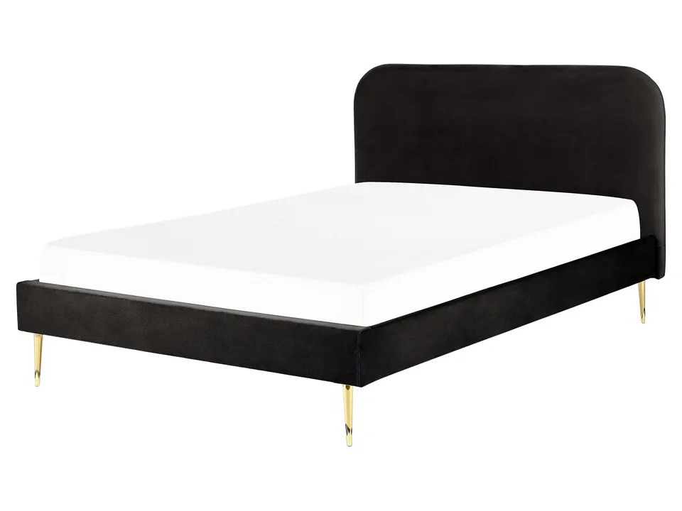 beliani-flayat-polsterbett-160x200-schwarz-samt-goldf-e image 1