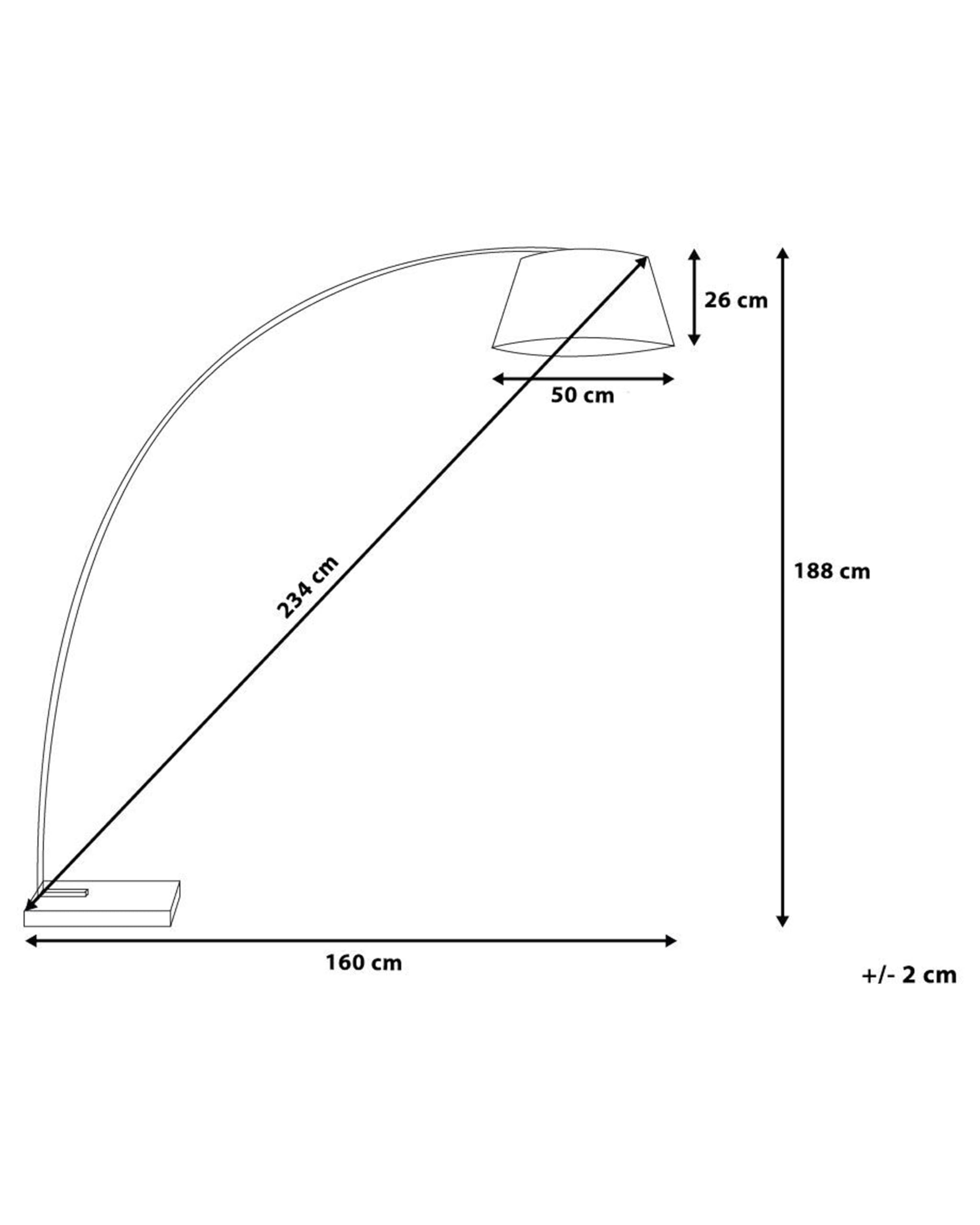 beliani-bogen-stehleuchte-schwarz-metall-marmor-e27-188-cm image 3