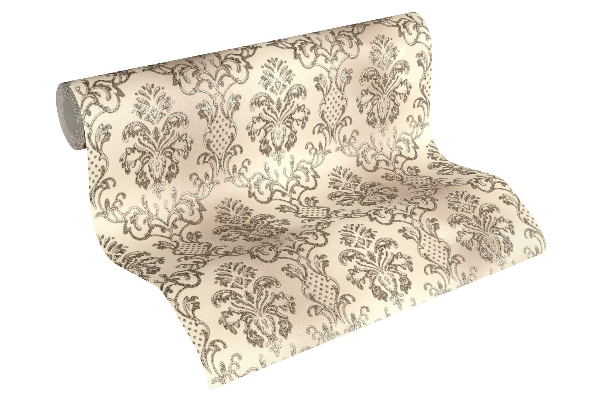 a-s-cr-ation-hermitage-335451-vliestapete-creme-schwarz-barock image 1