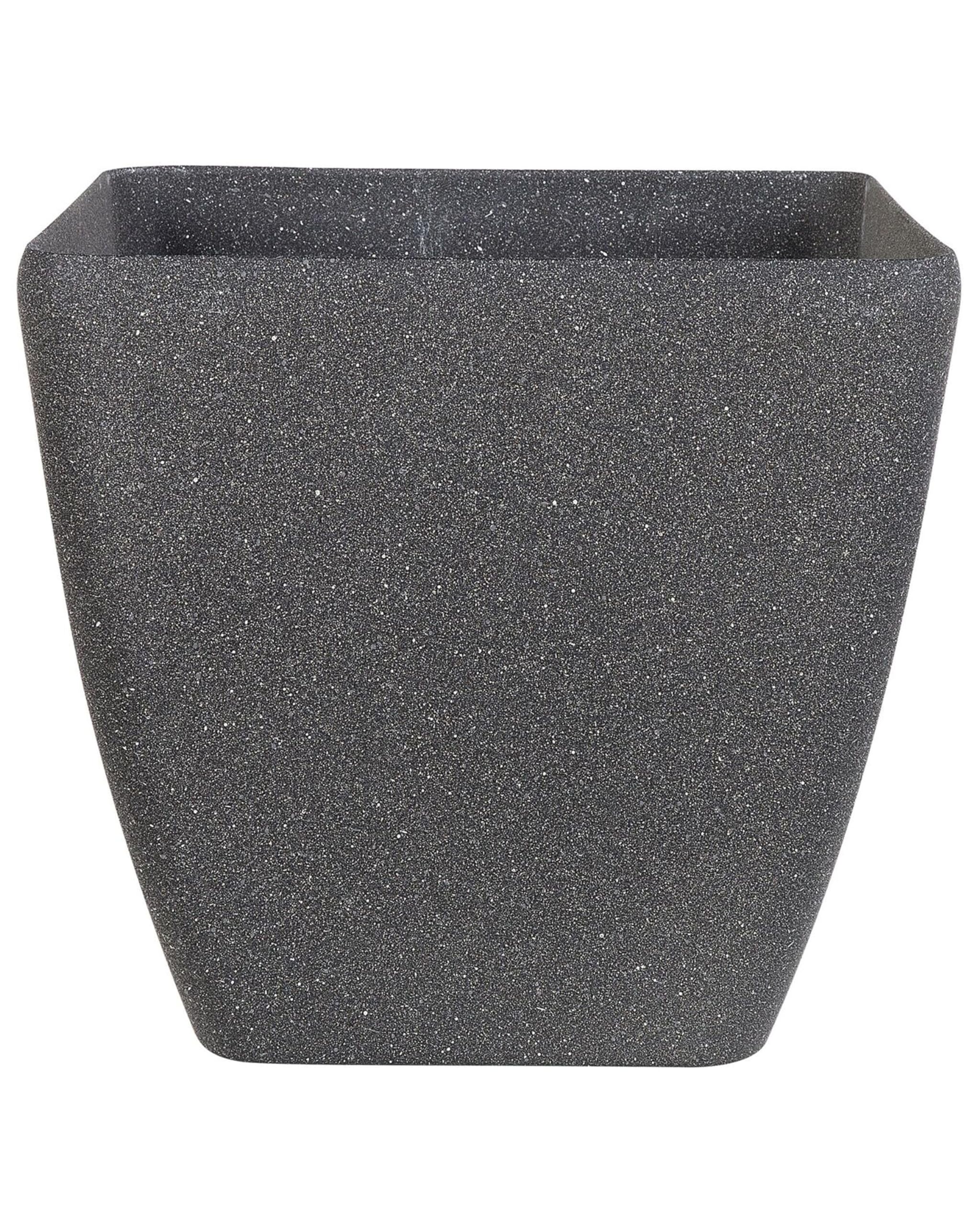 beliani-zeli-blumentopf-42x42-dunkelgrau-stein image 1