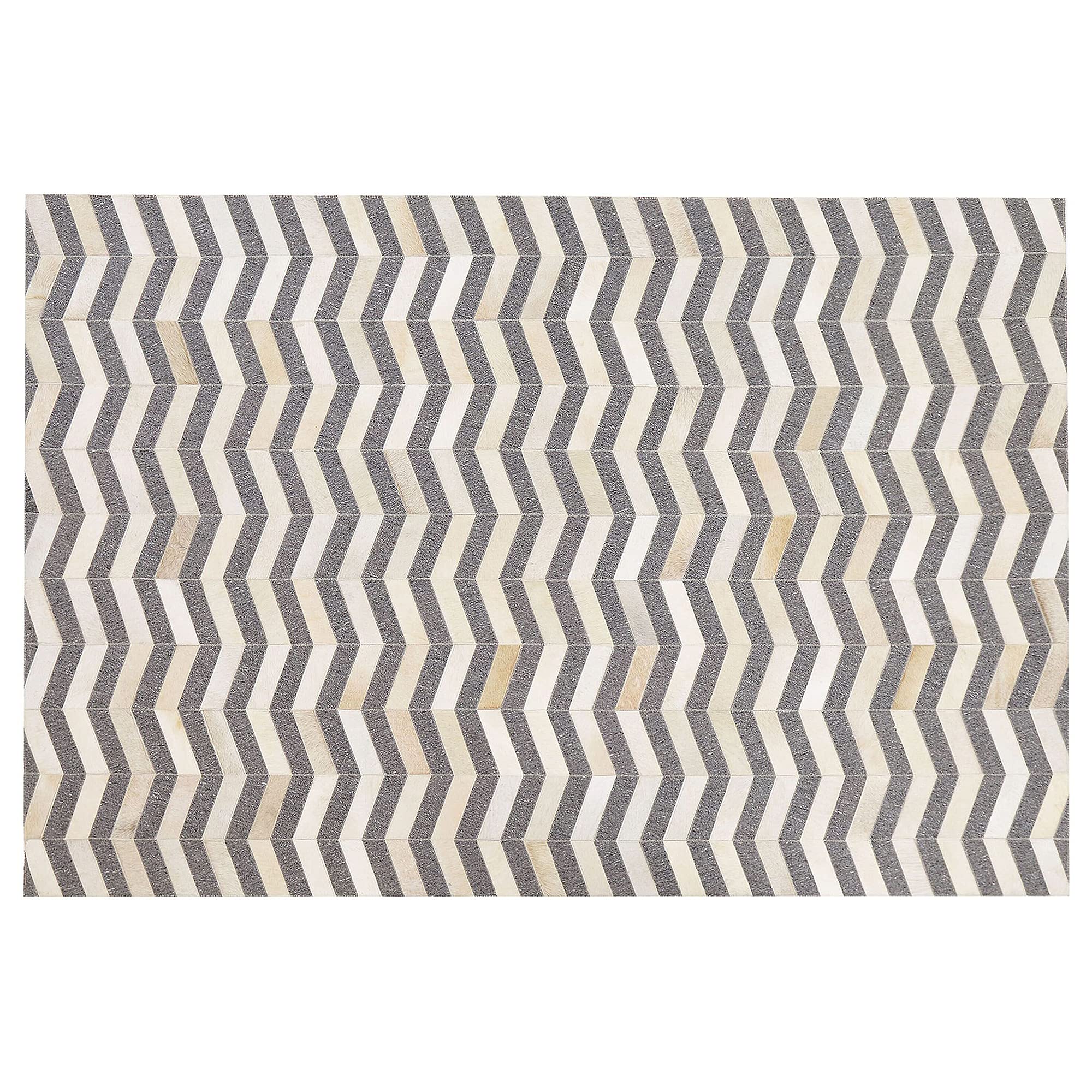beliani-bagozze-teppich-160x230-cm-grau-beige-leder-patchwork image 4