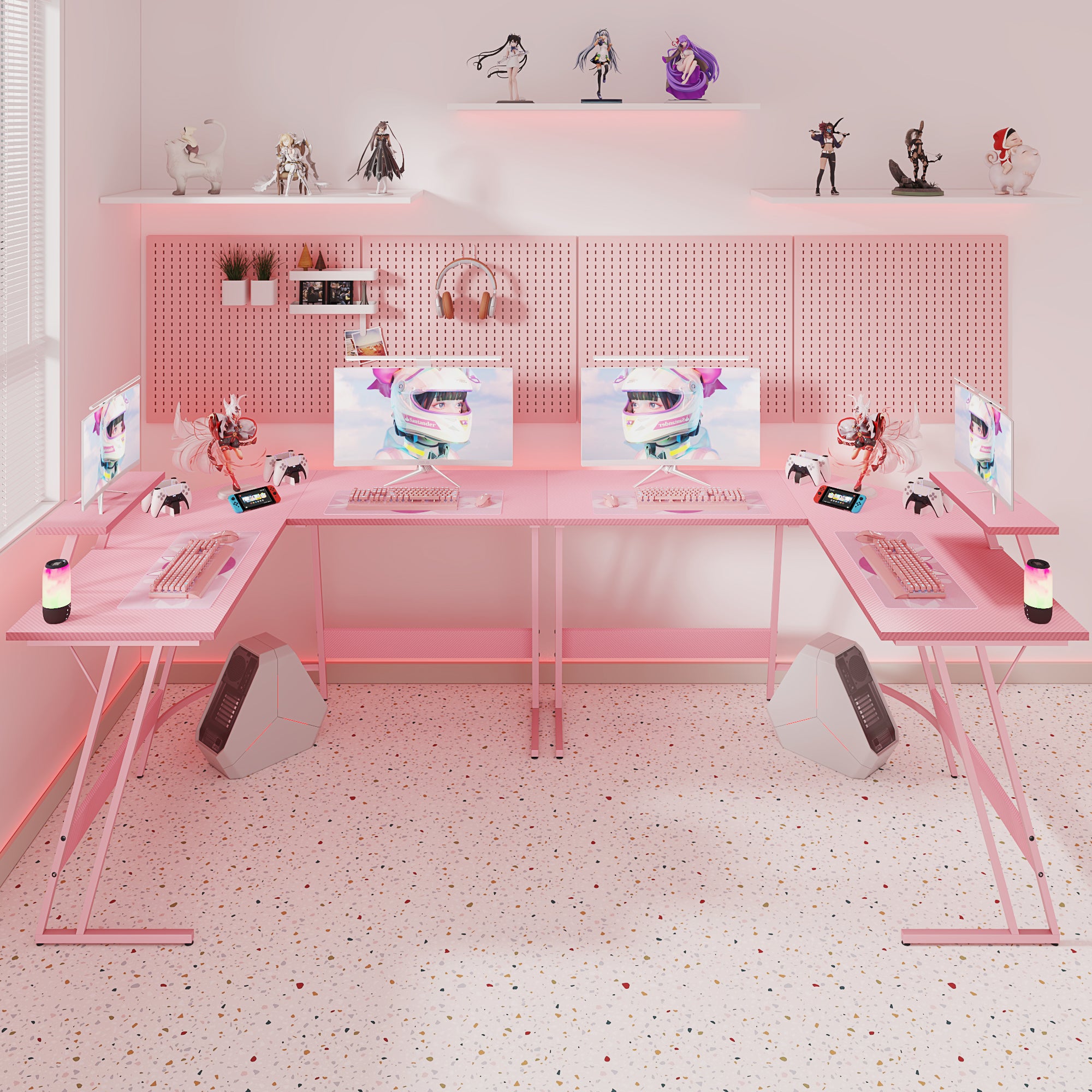 homall-gaming-desk-eck-schreibtisch-l-form-47-zoll-pink image 7