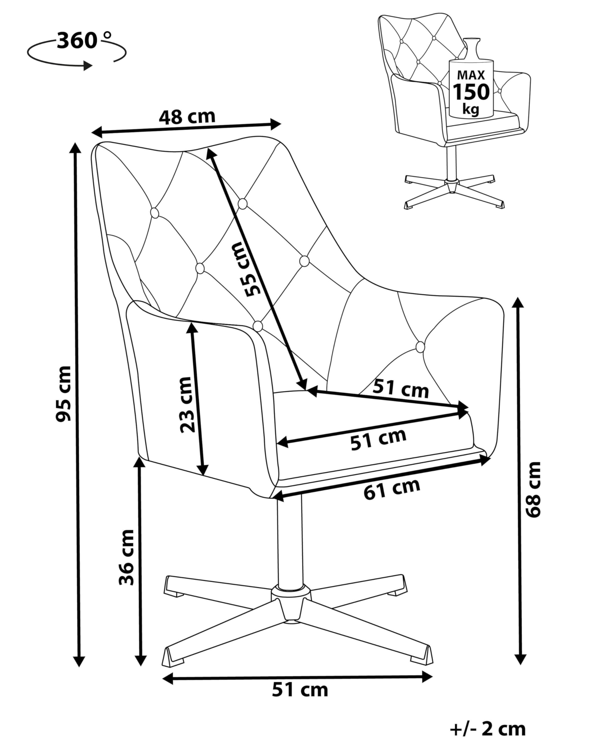 beliani-vaksala-sessel-samt-dunkelgrau-drehbar-mit-armlehne image 3