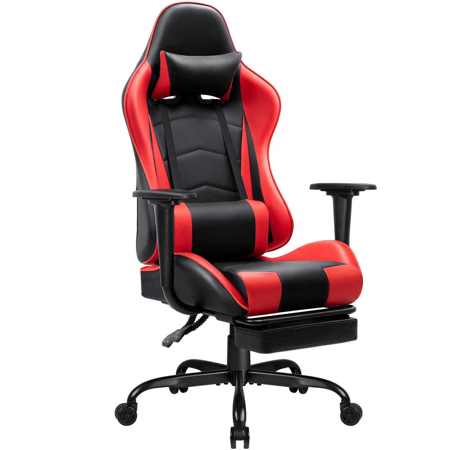 homall-gaming-desk-gamer-stuhl-blau-mit-fu-st-tze-pu-leder image 6