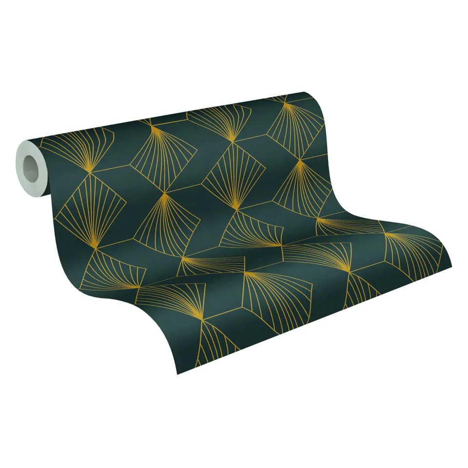 a-s-cr-ation-french-affair-361562-vliestapete-schwarz-gold-geometrisch image 1