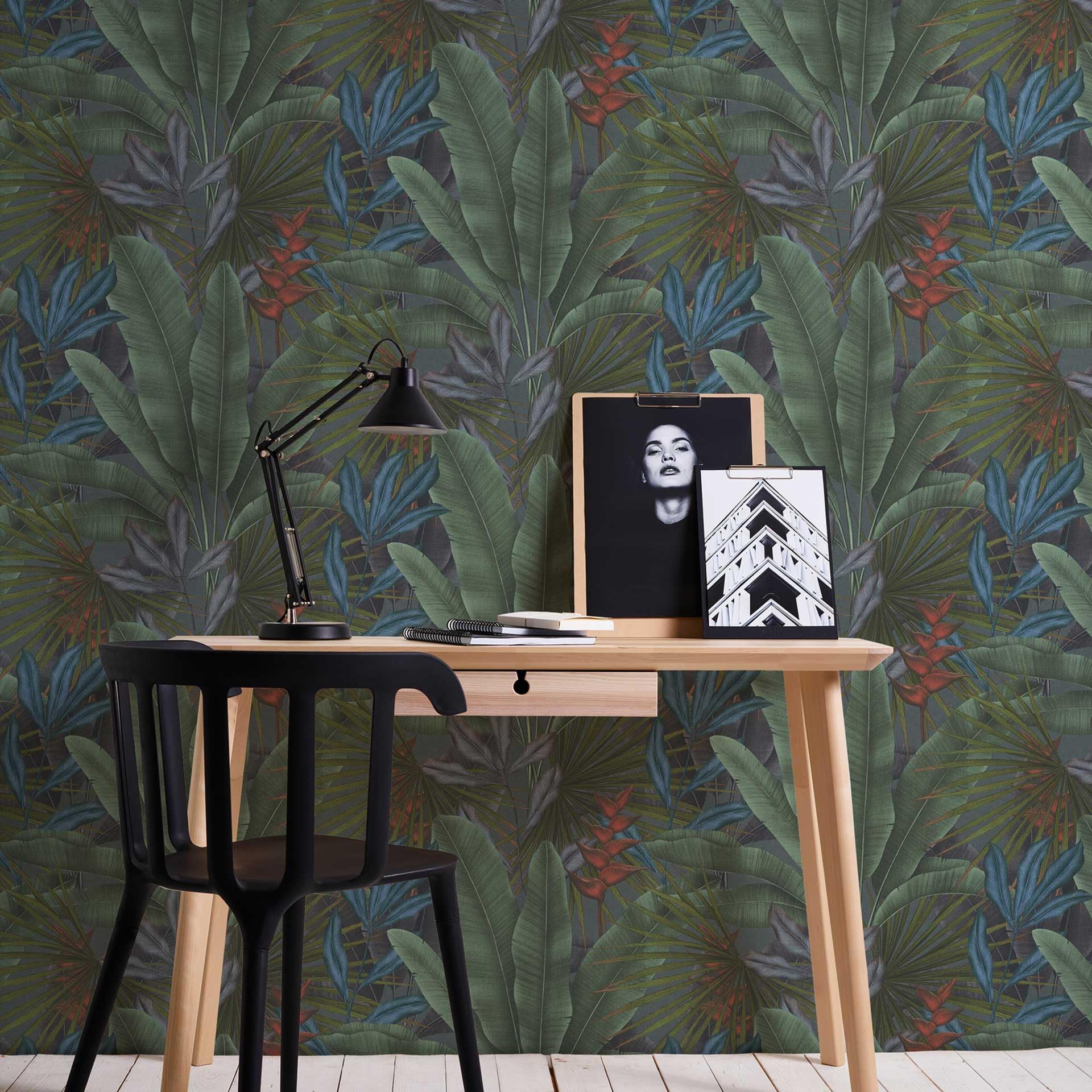 livingwalls-say-hi-palmenblatt-vliestapete-gr-n-grau-blau image 4