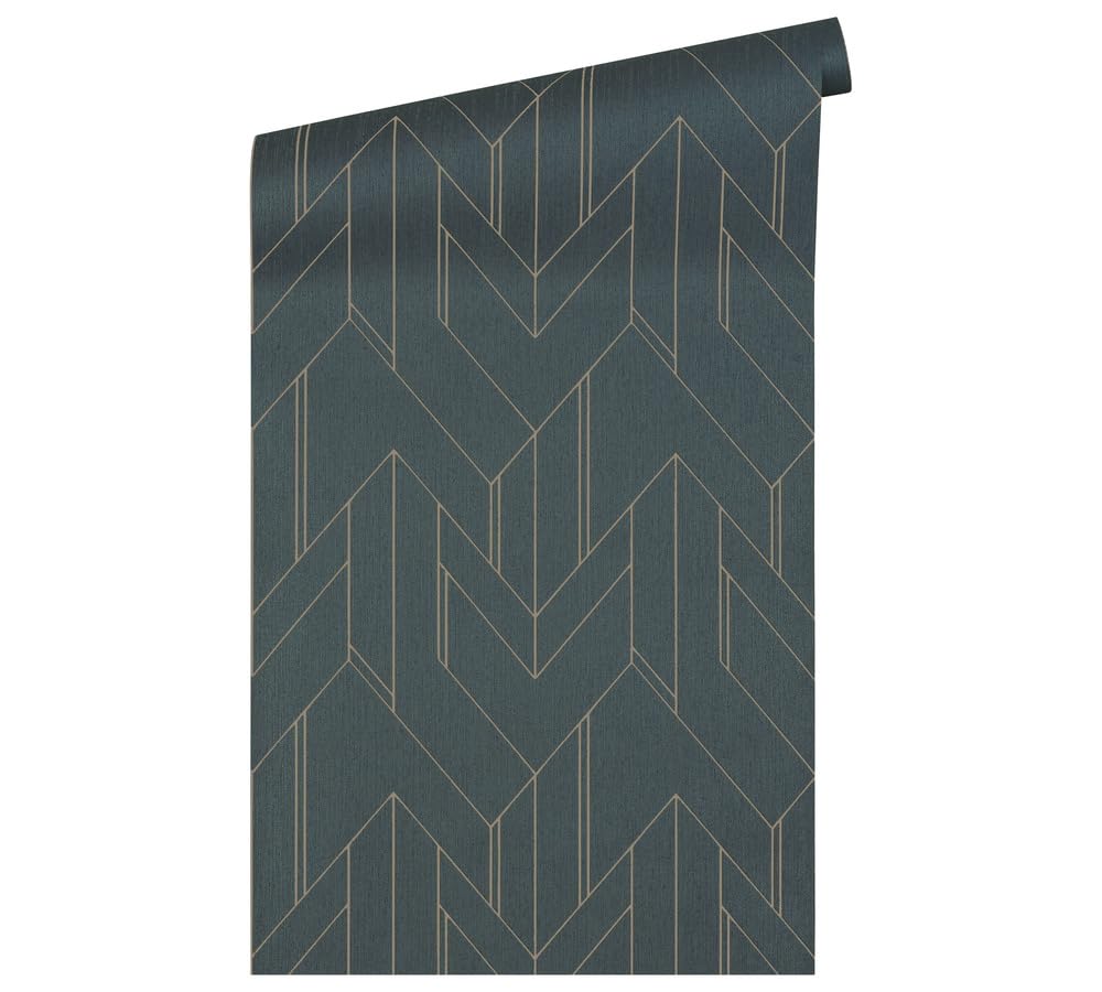 a-s-cr-ation-villa-373691-tapete-geometrisch-schwarz-gold image 3