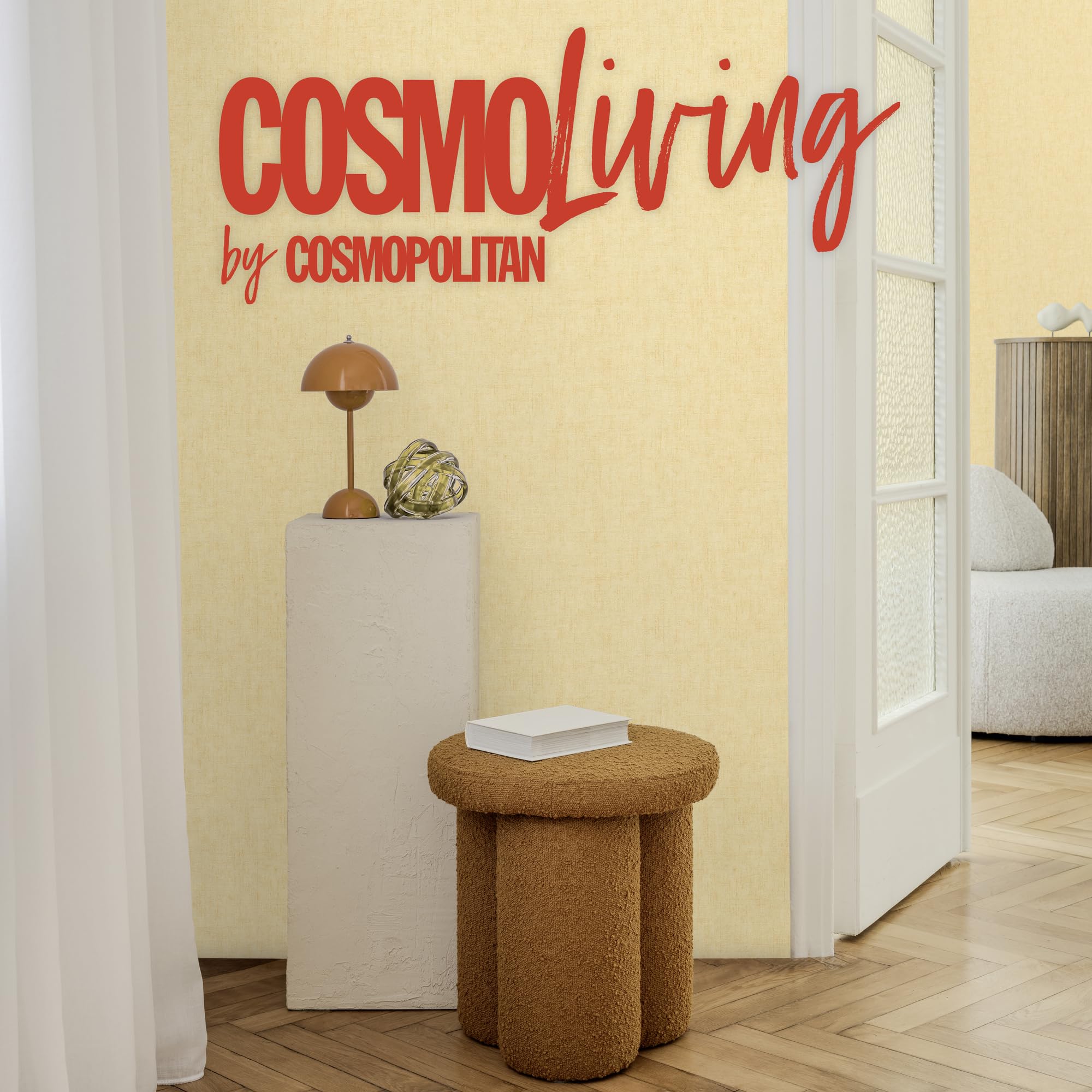 a-s-cr-ation-cosmopolitan-uni-vliestapete-gelb-beige-textil image 6
