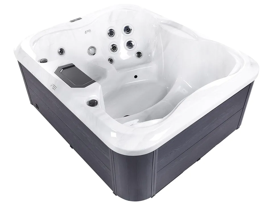 beliani-arcelia-whirlpool-outdoor-wei-4-personen-mit-led image 1