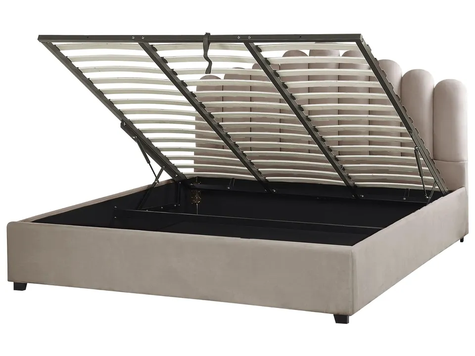 beliani-vincennes-polsterbett-taupe-180x200-m-kasten image 1