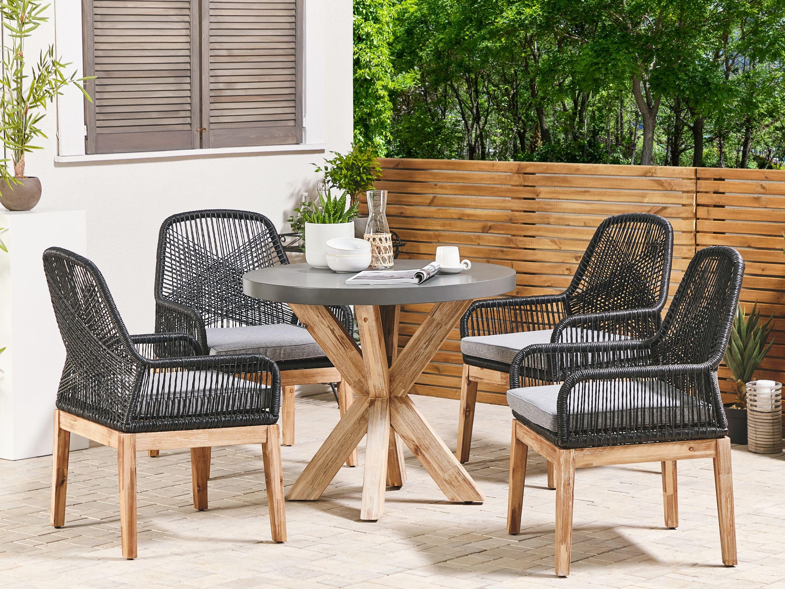 beliani-olbia-gartenset-tisch-rund-90-cm-4-st-hle-grau-beton image 2