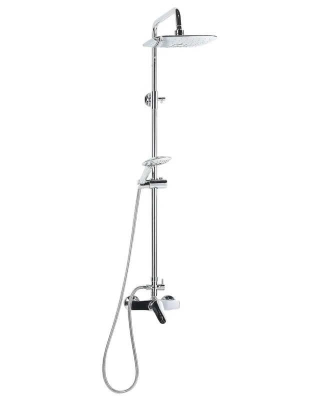 beliani-howick-duschsystem-silber-115-cm-mit-kopfbrause image 1